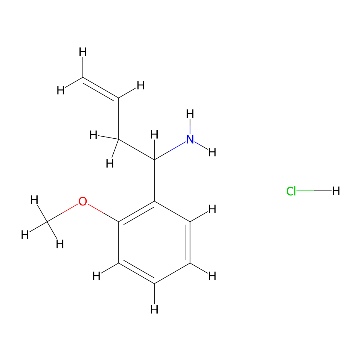 1-(2-Methoxyphenyl)but-3-en-1-amine hydrochloride molecular structure, CAS 2229795-65-5