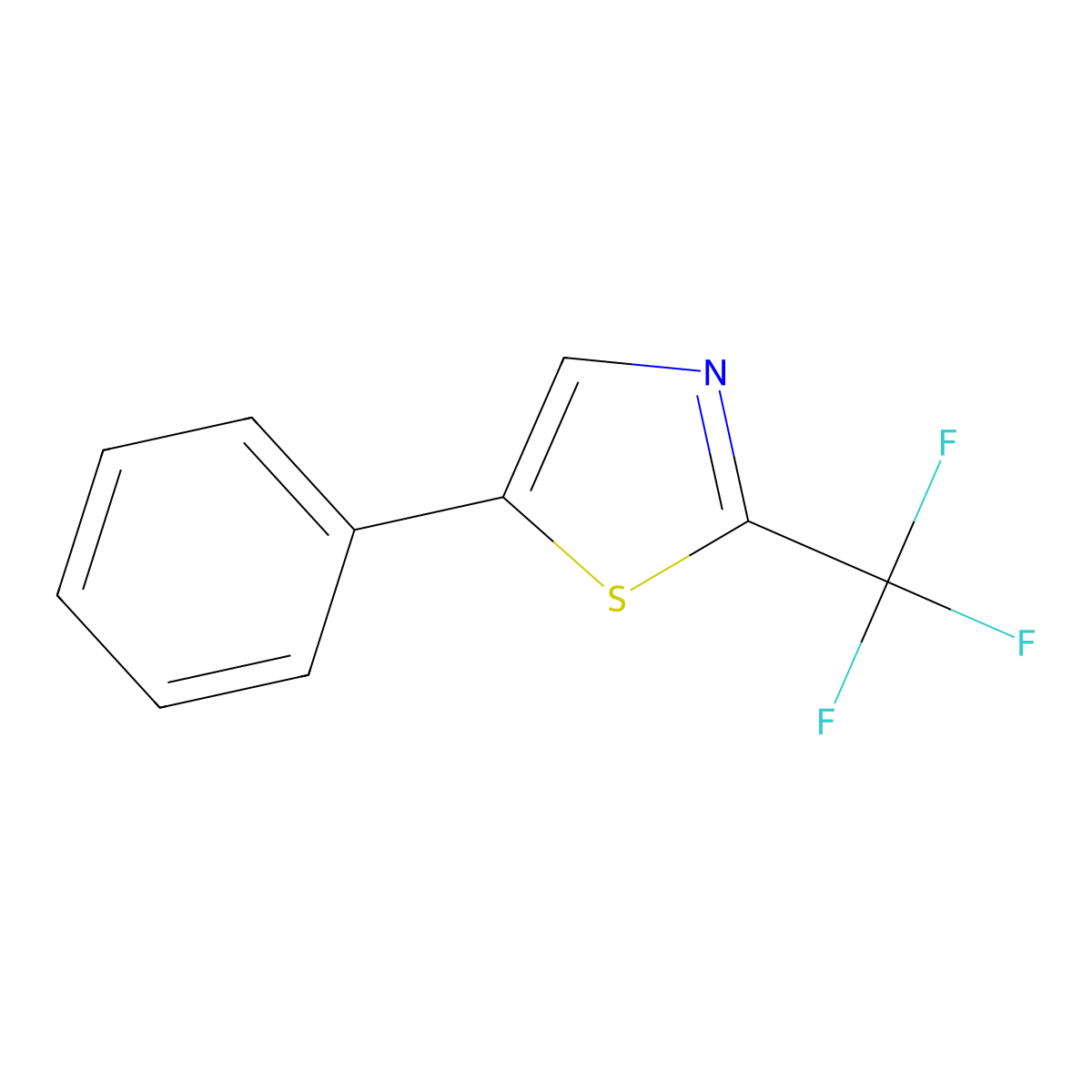 5-Phenyl-2-(trifluoromethyl)thiazole molecular structure, CAS 2229831-44-9