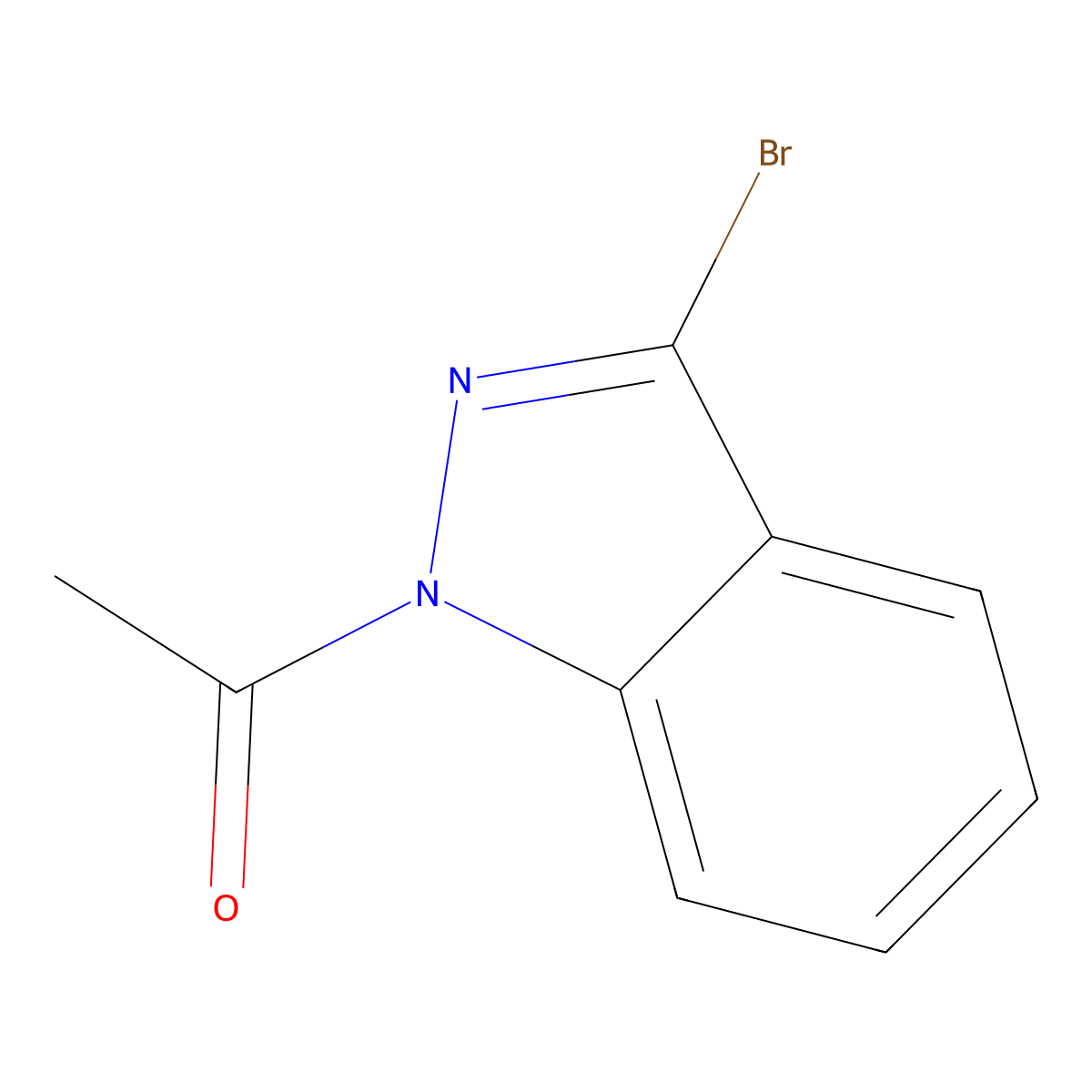 1-(3-Bromo-1H-indazol-1-yl)ethanone molecular structure, CAS 2229831-50-7