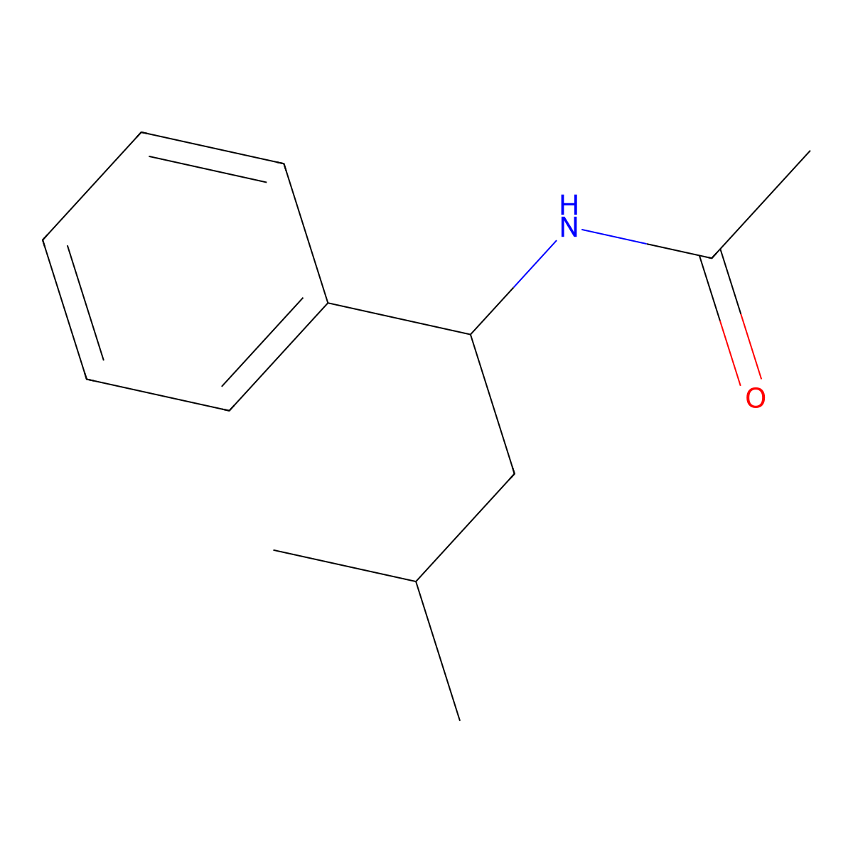 N-(3-methyl-1-phenylbutyl)acetamide molecular structure, CAS 222984-42-1