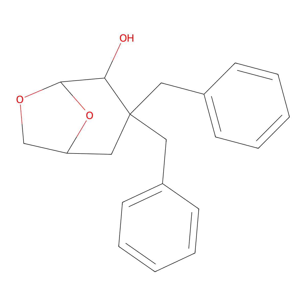 (1S,4S,5R)-3,3-Dibenzyl-6,8-dioxabicyclo[3.2.1]octan-4-ol molecular structure, CAS 2229856-26-0