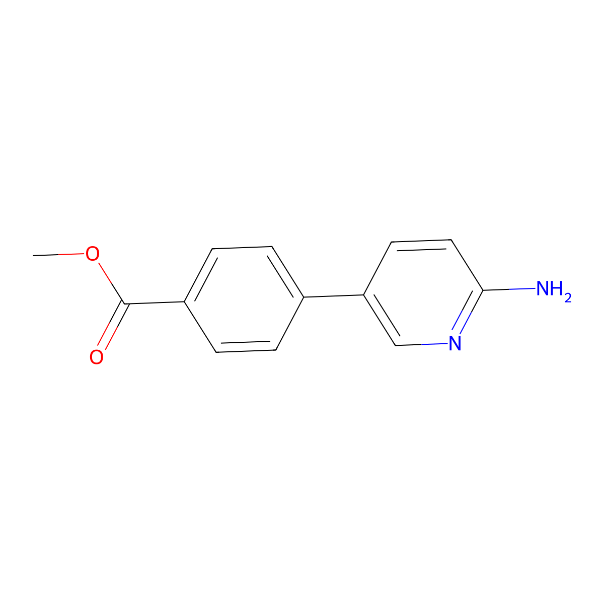 Methyl 4-(6-aminopyridin-3-yl)benzoate molecular structure, CAS 222986-49-4