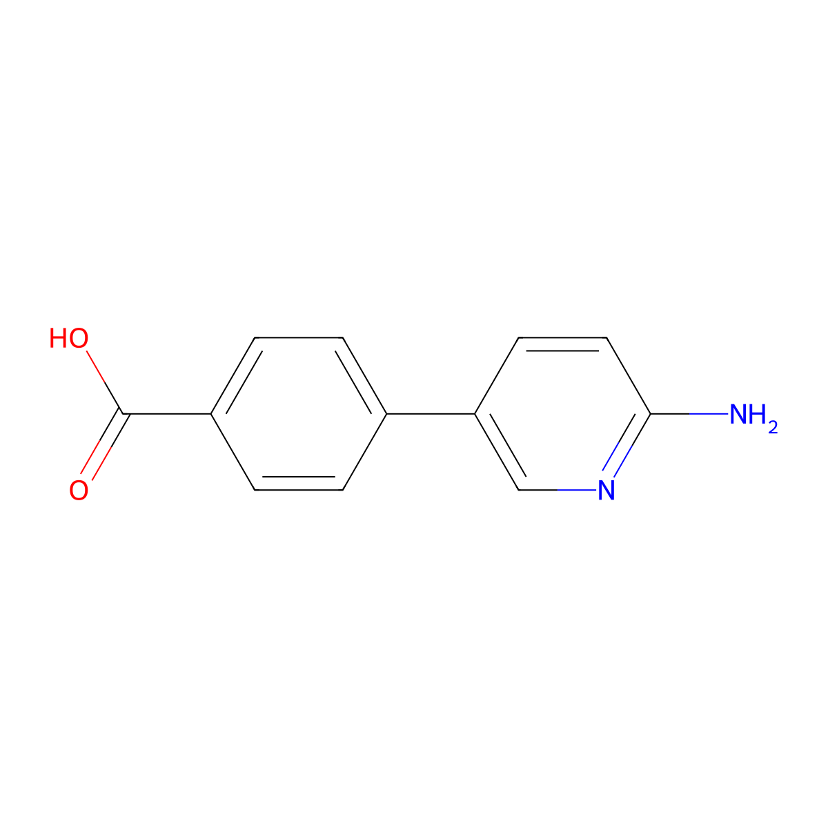 4-(6-Aminopyridin-3-yl)benzoic acid molecular structure, CAS 222986-51-8