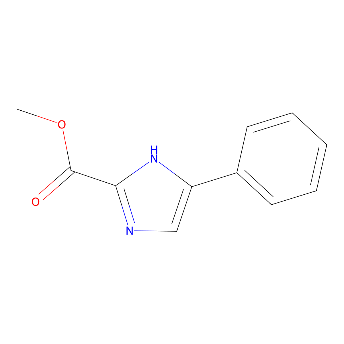 methyl 5-phenyl-1H-imidazole-2-carboxylate molecular structure, CAS 222991-37-9