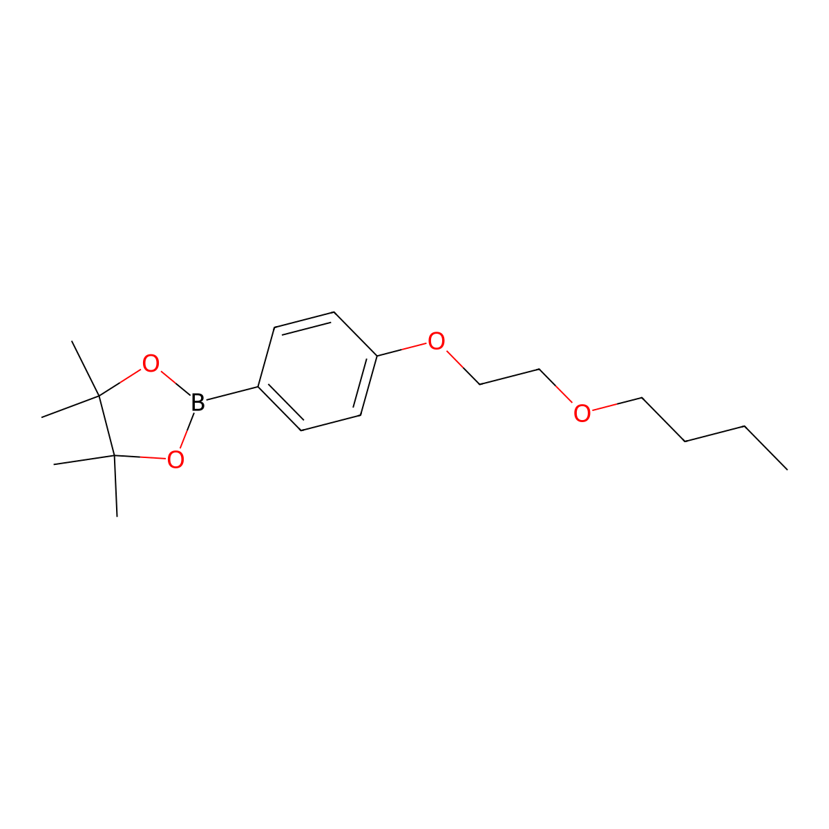 2-(4-(2-Butoxyethoxy)phenyl)-4,4,5,5-tetramethyl-1,3,2-dioxaborolane molecular structure, CAS 2229947-50-4