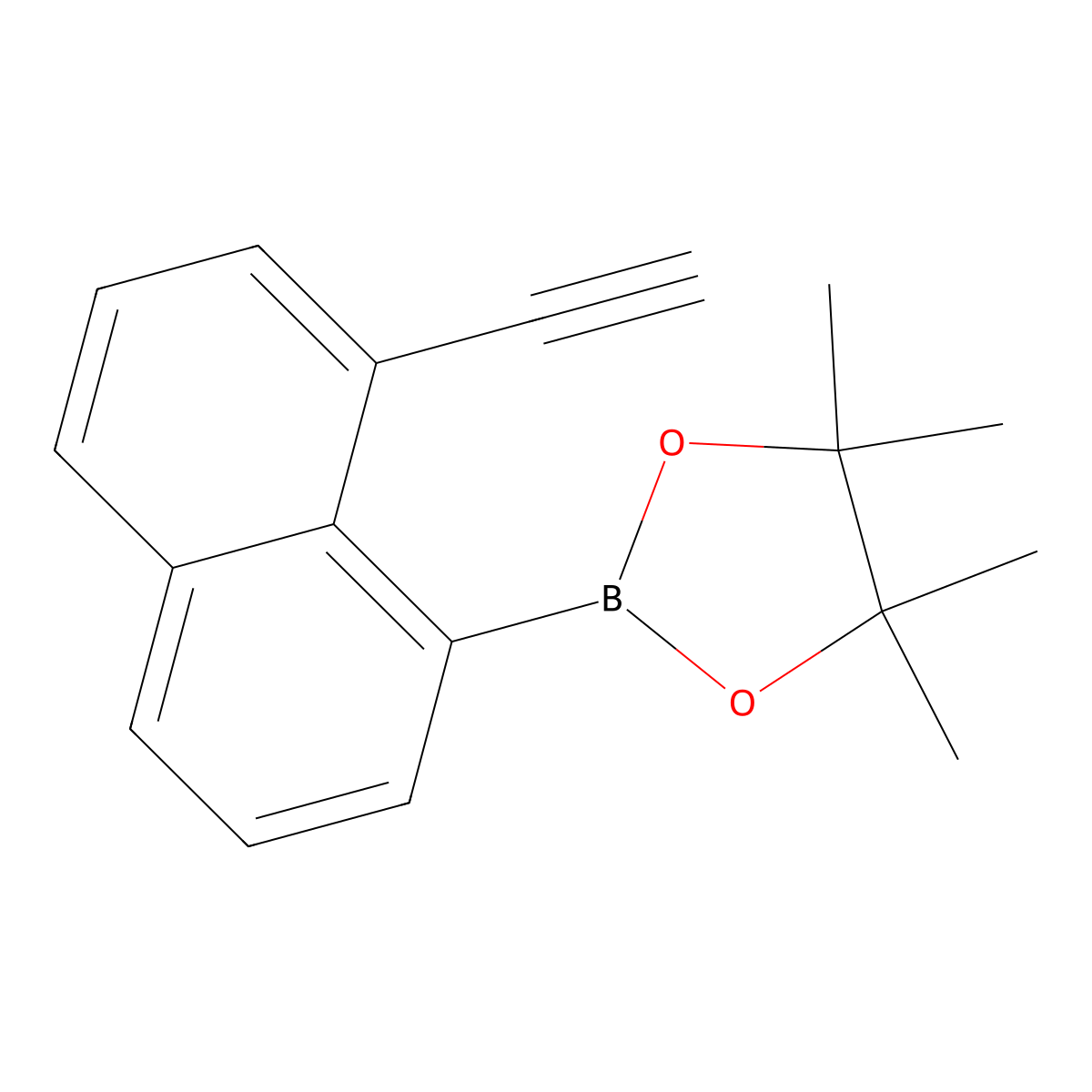 2-(8-Ethynylnaphthalen-1-yl)-4,4,5,5-tetramethyl-1,3,2-dioxaborolane molecular structure, CAS 2229969-04-2