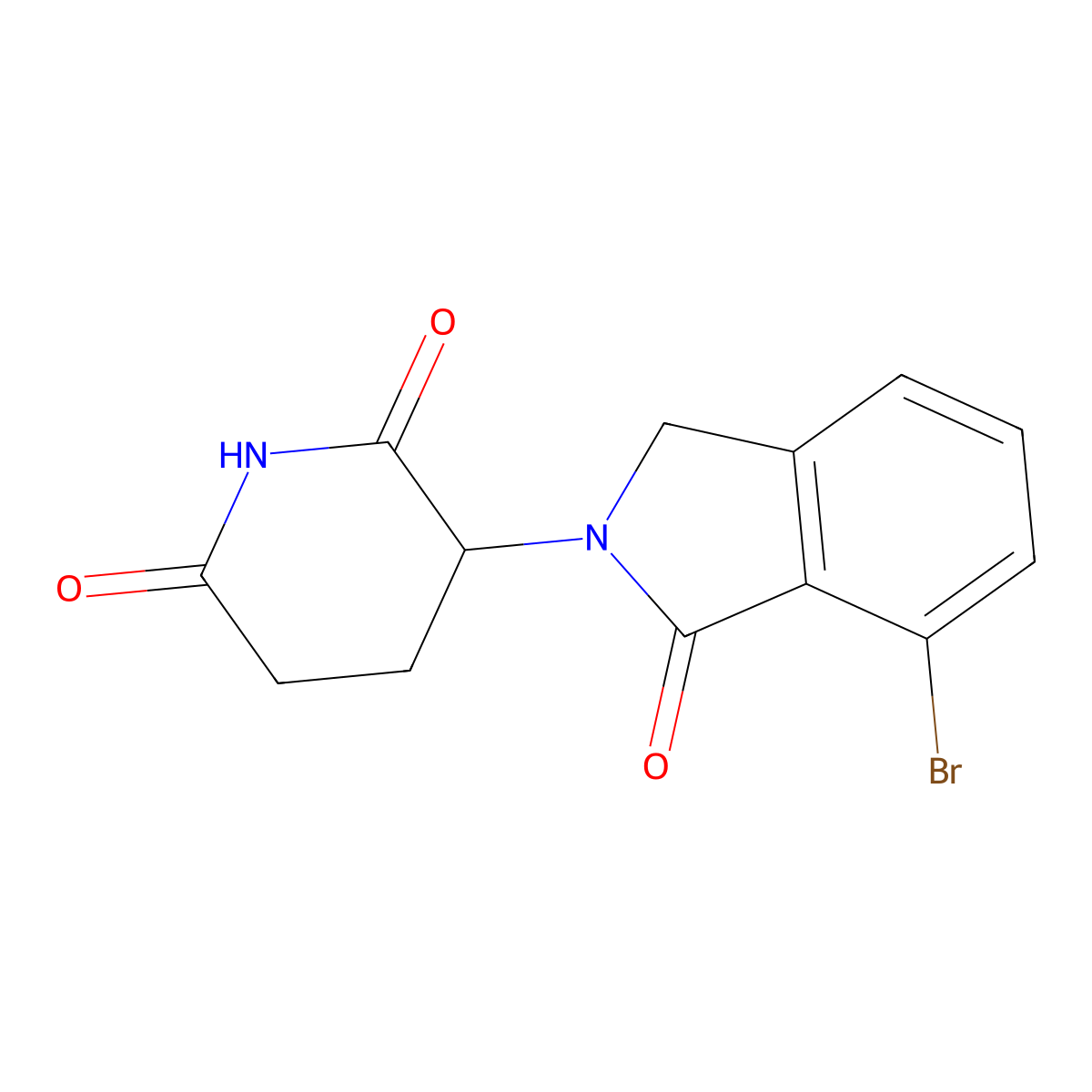 3-(7-bromo-1-oxo-2,3-dihydro-1H-isoindol-2-yl)piperidine-2,6-dione molecular structure, CAS 2229976-08-1