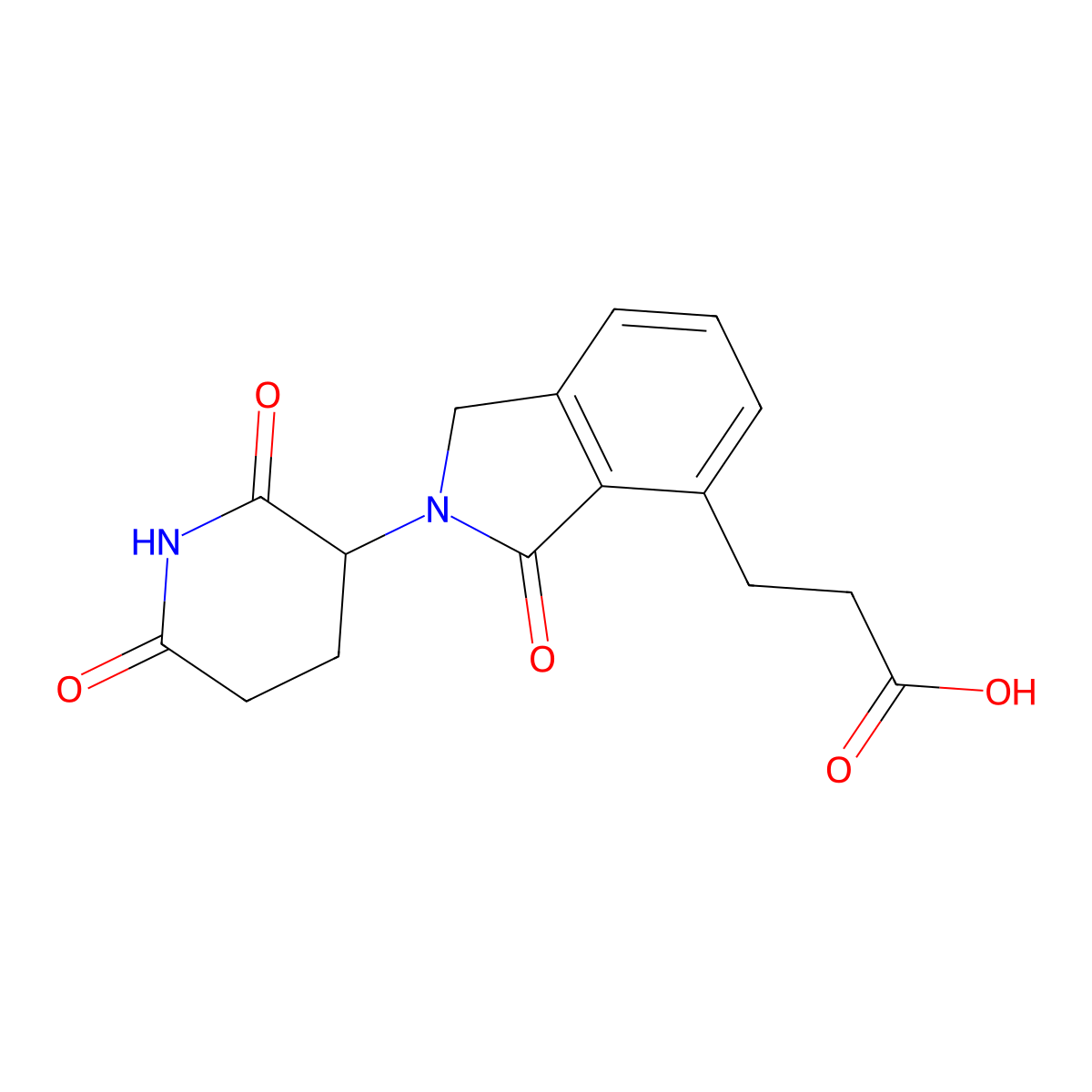 3-[2-(2,6-dioxopiperidin-3-yl)-3-oxo-2,3-dihydro-1H-isoindol-4-yl]propanoic acid molecular structure, CAS 2229976-10-5