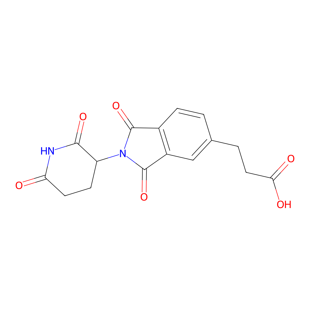 3-[2-(2,6-dioxopiperidin-3-yl)-1,3-dioxo-2,3-dihydro-1H-isoindol-5-yl]propanoic acid molecular structure, CAS 2229976-13-8