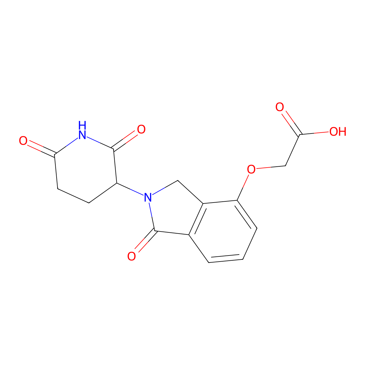 2-((2-(2,6-Dioxopiperidin-3-yl)-1-oxoisoindolin-4-yl)oxy)acetic acid molecular structure, CAS 2229976-16-1