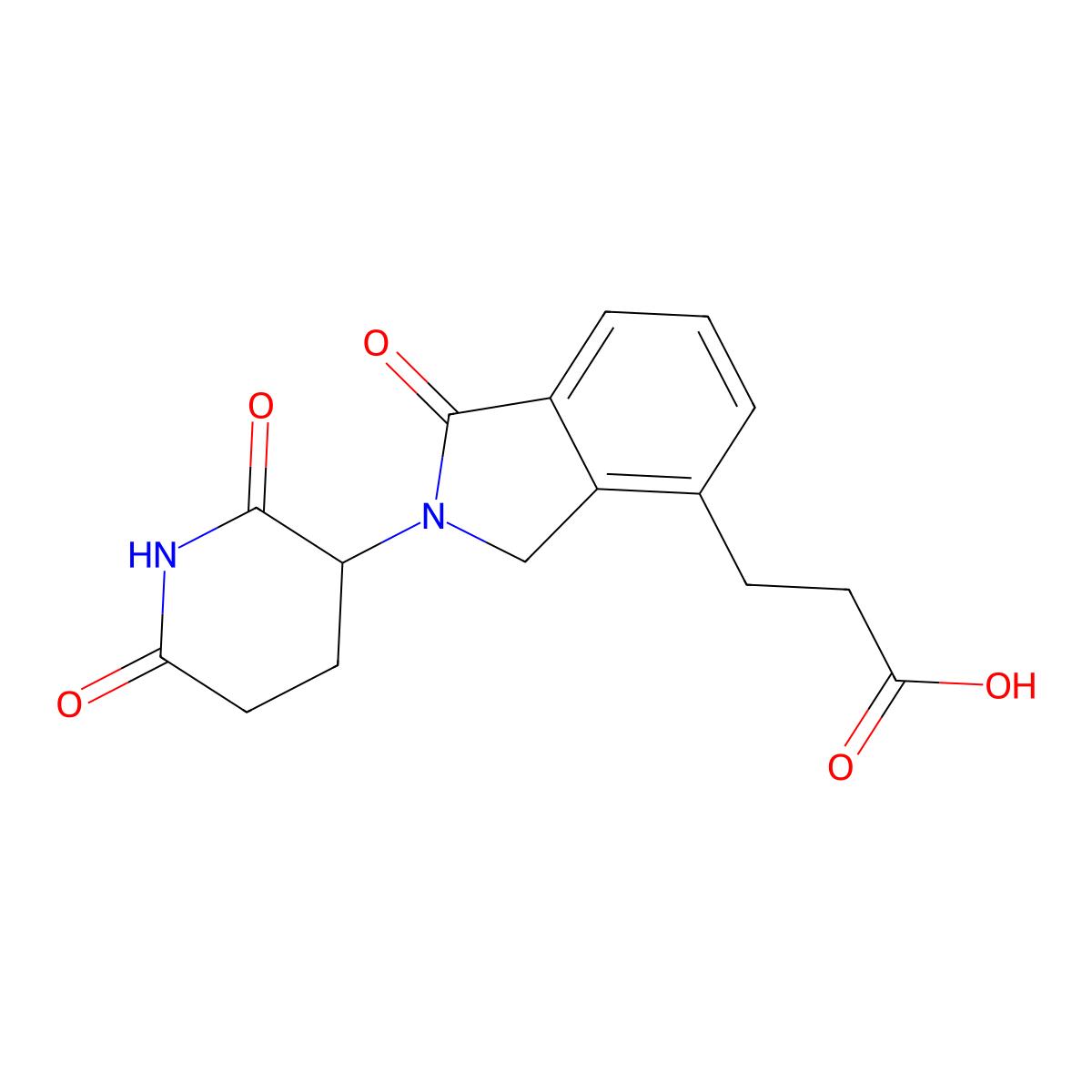 3-[2-(2,6-dioxopiperidin-3-yl)-1-oxo-2,3-dihydro-1H-isoindol-4-yl]propanoic acid molecular structure, CAS 2229976-18-3