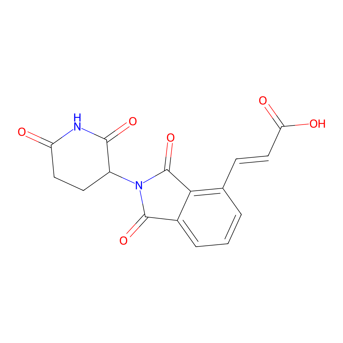 (2E)-3-[2-(2,6-dioxopiperidin-3-yl)-1,3-dioxo-2,3-dihydro-1H-isoindol-4-yl]prop-2-enoic acid molecular structure, CAS 2229976-19-4