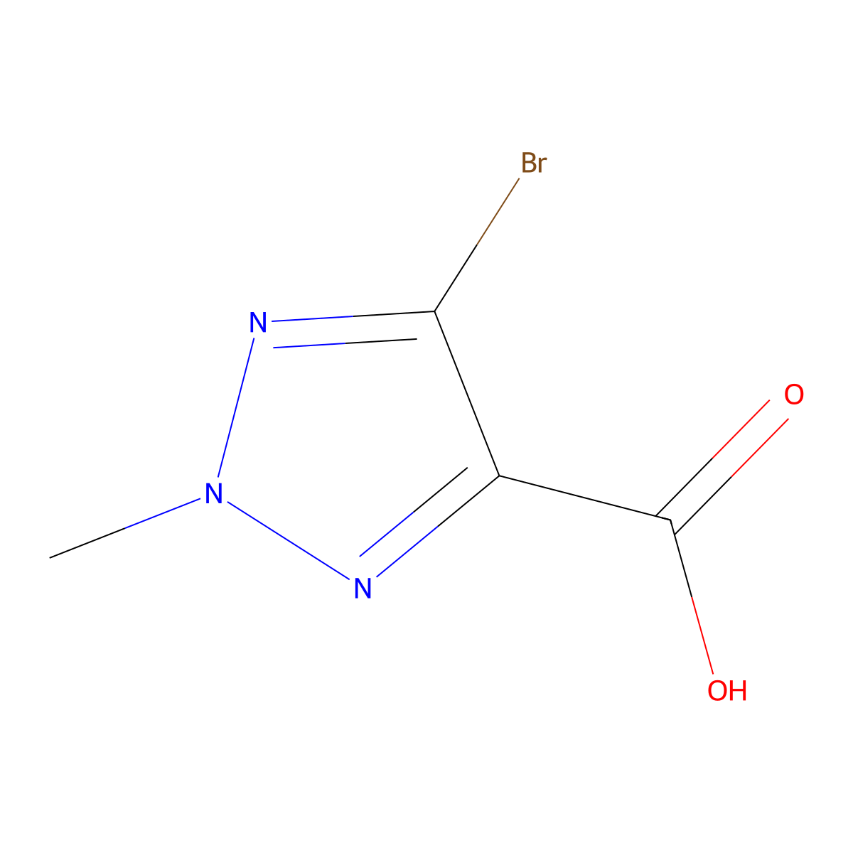 5-Bromo-2-methyl-2H-1,2,3-triazole-4-carboxylic acid molecular structure, CAS 22300-52-3