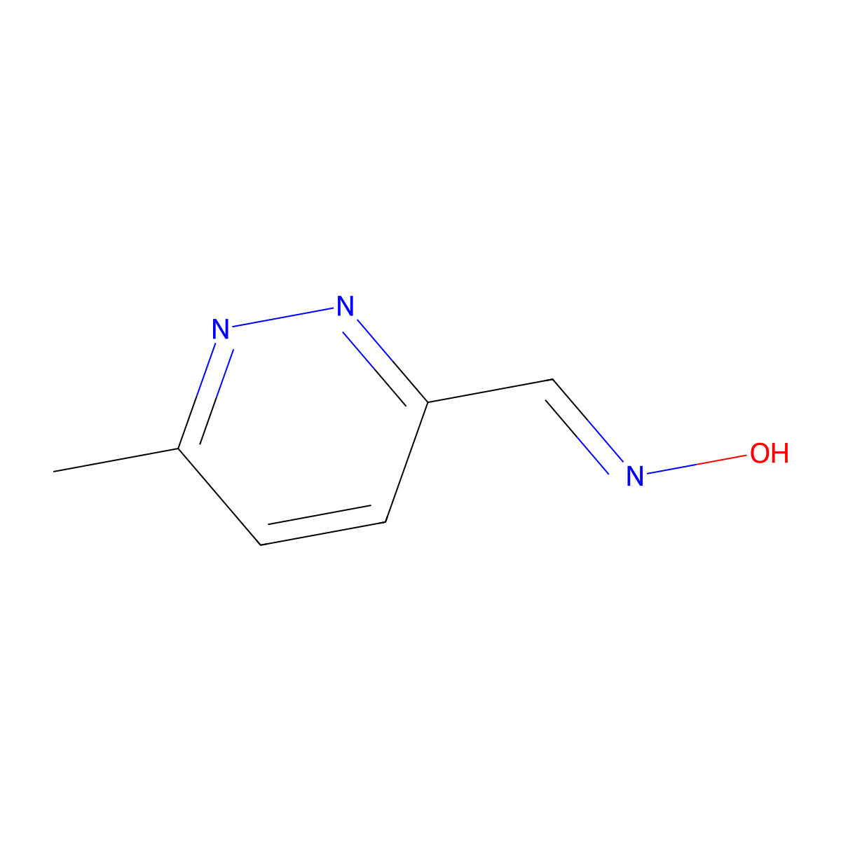 (NE)-N-[(6-methylpyridazin-3-yl)methylidene]hydroxylamine molecular structure, CAS 2230011-85-3