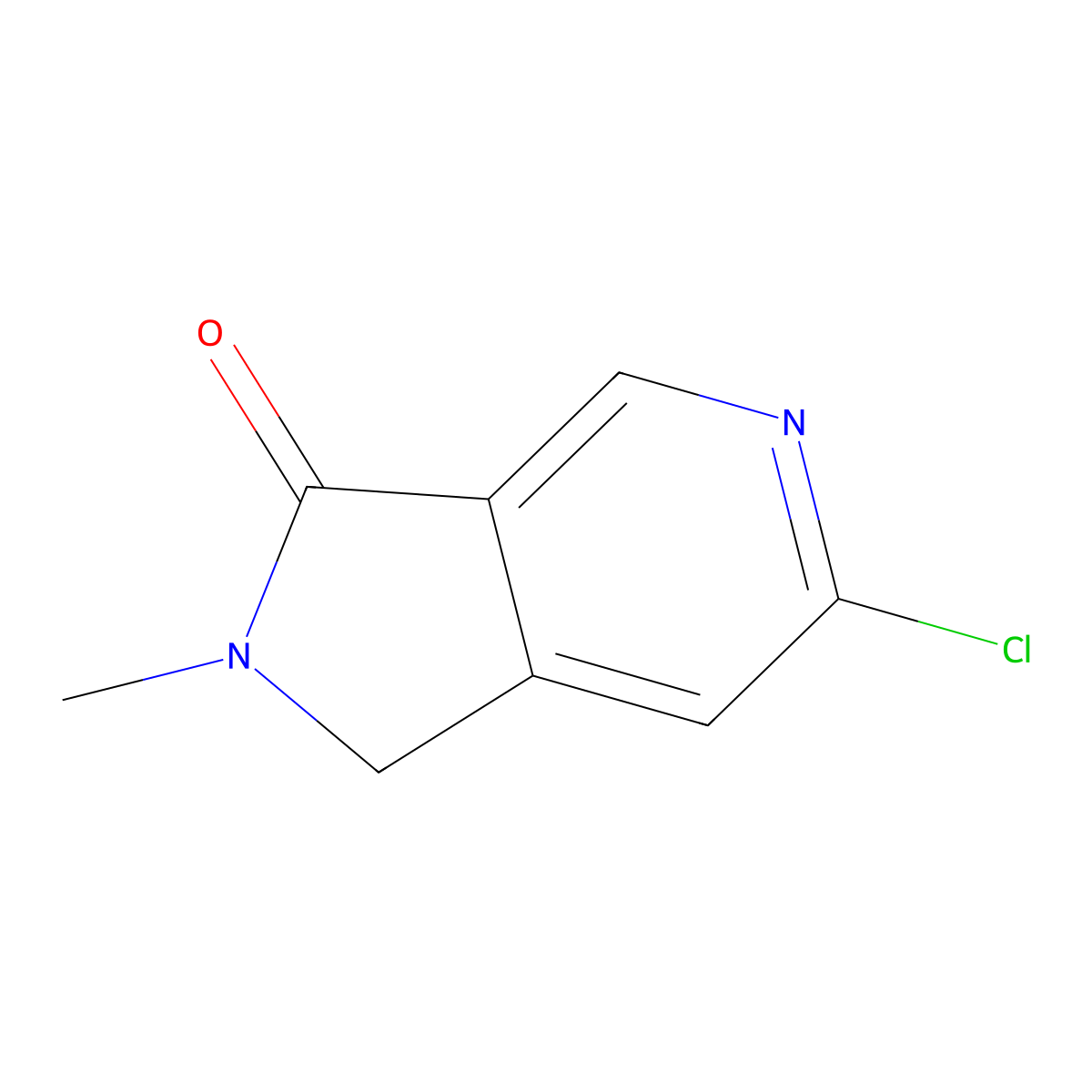 6-chloro-2-methyl-1H-pyrrolo[3,4-c]pyridin-3-one molecular structure, CAS 2230012-15-2