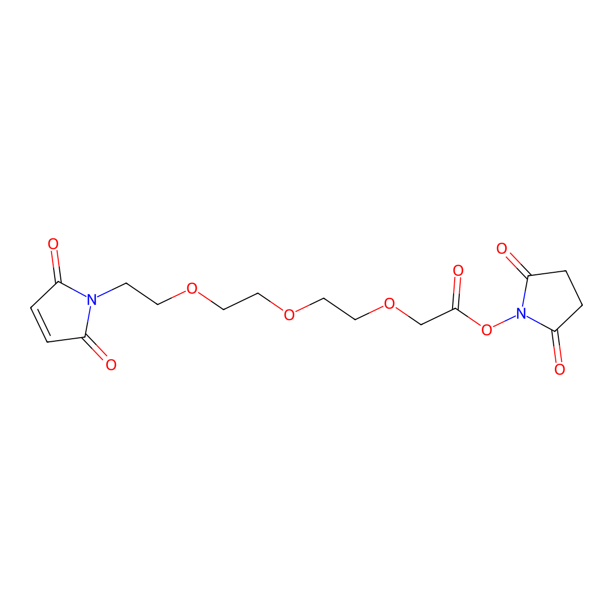 Mal-PEG3-C1-NHS ester molecular structure, CAS 2230016-26-7
