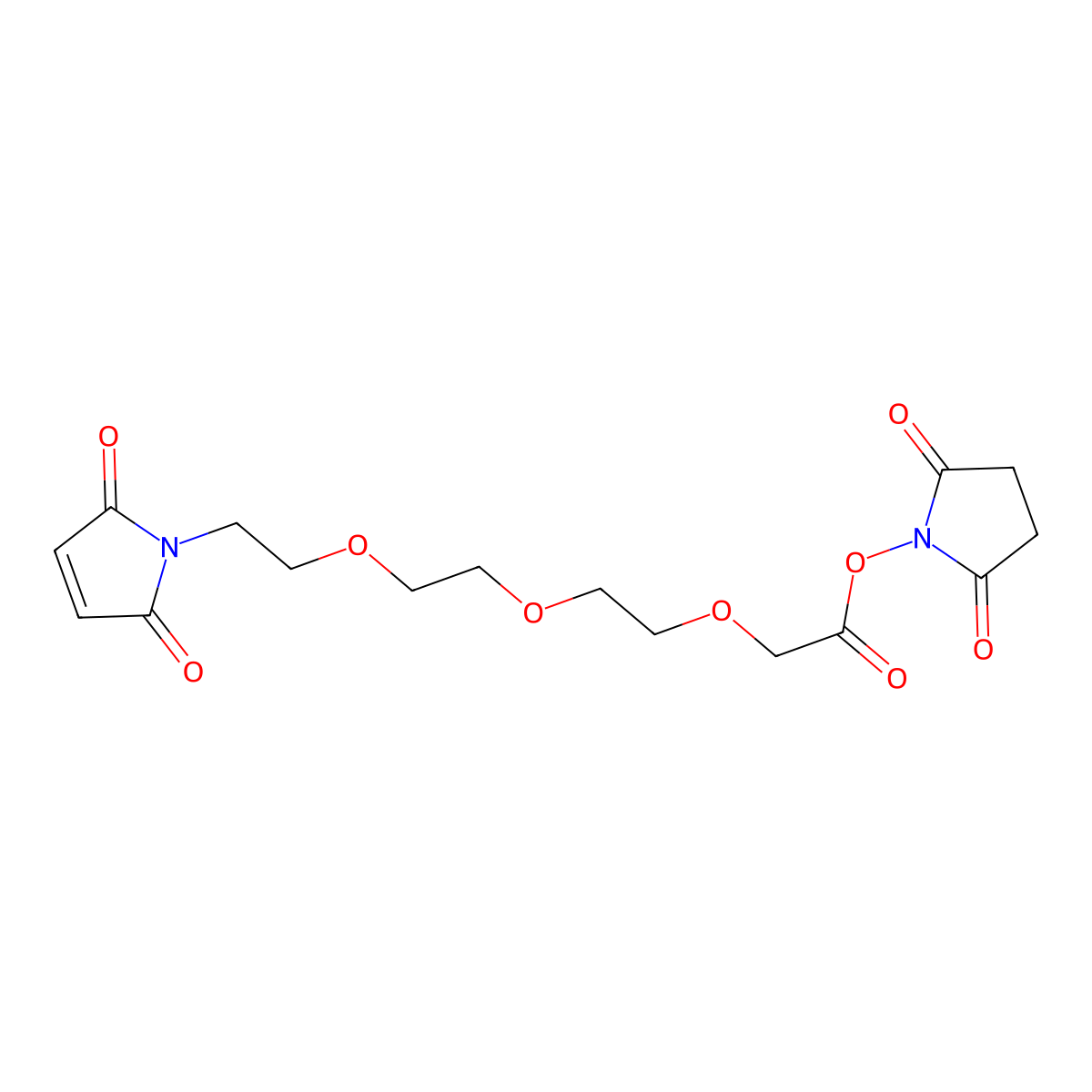 Mal-PEG3-C1-NHS ester molecular structure, CAS 2230016-26-7