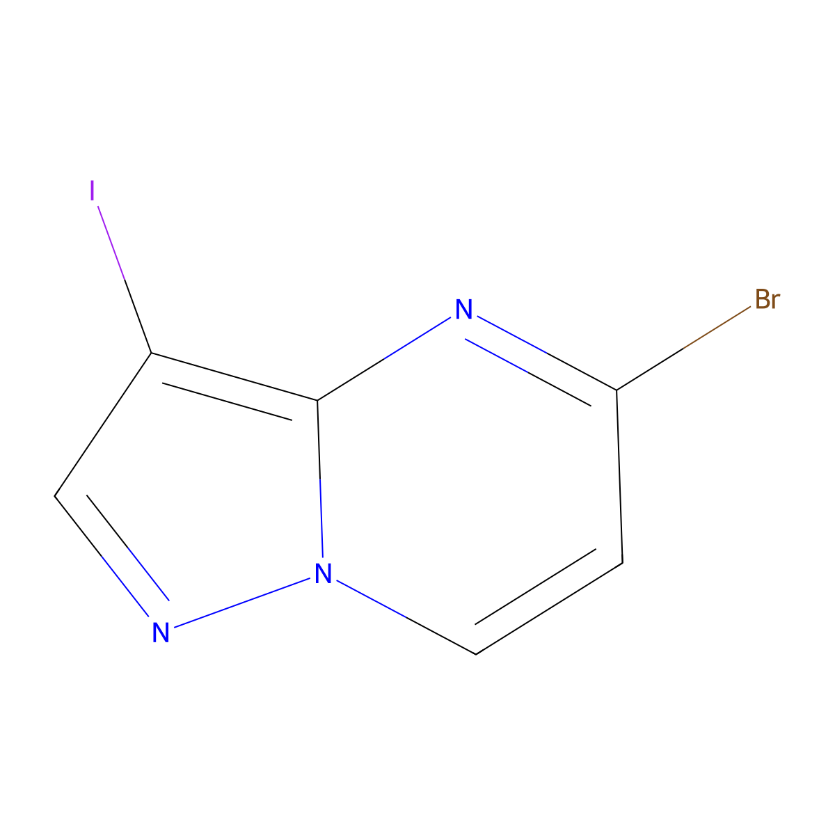 5-Bromo-3-iodopyrazolo[1,5-a]pyrimidine molecular structure, CAS 2230052-64-7