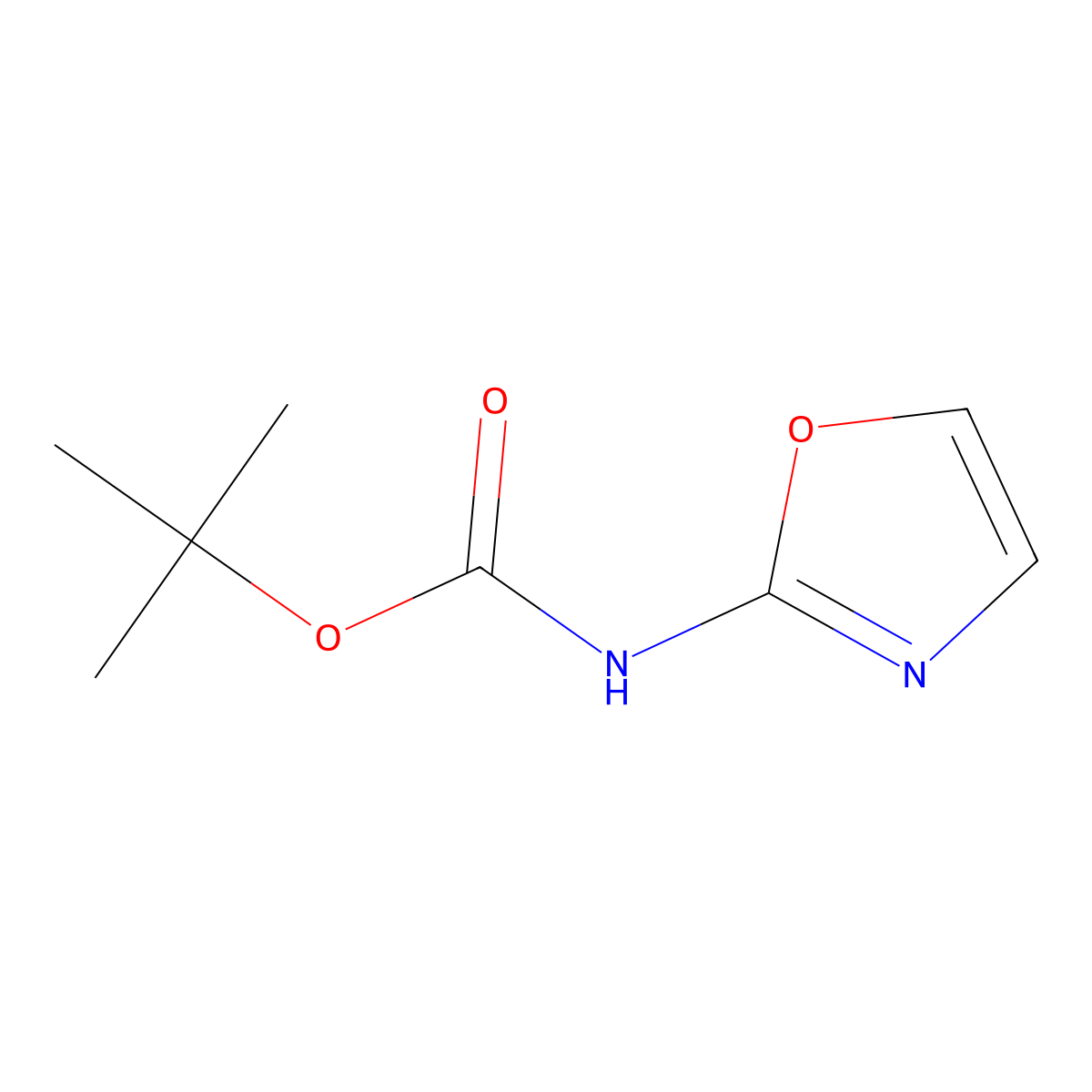 tert-butyl N-(1,3-oxazol-2-yl)carbamate molecular structure, CAS 2230150-19-1