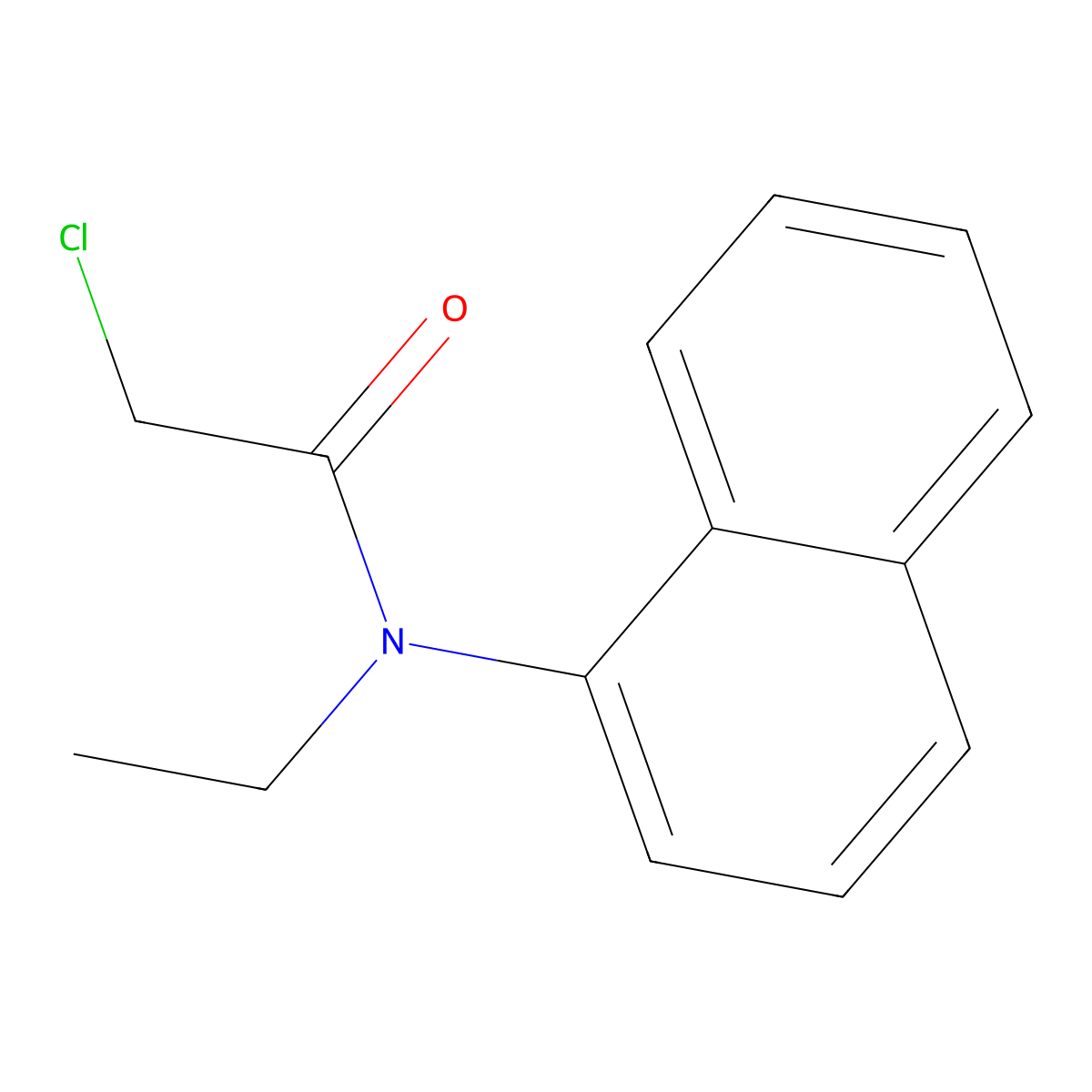 2-Chloro-N-ethyl-N-naphthalen-1-ylacetamide molecular structure, CAS 22302-57-4