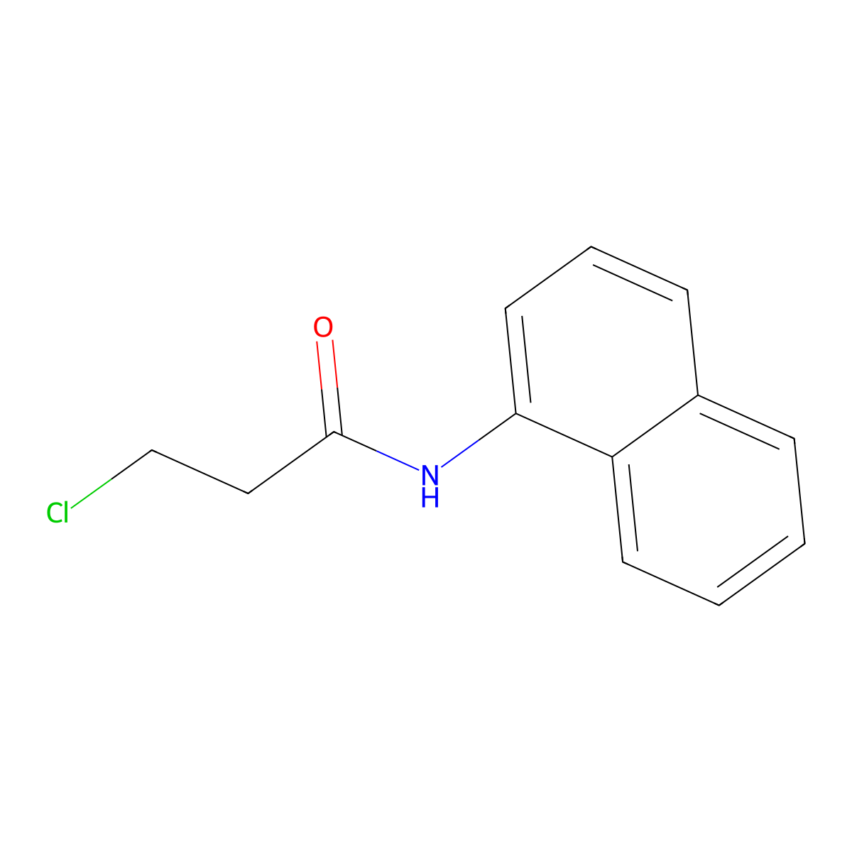 3-chloro-N-1-naphthylpropanamide molecular structure, CAS 22302-59-6