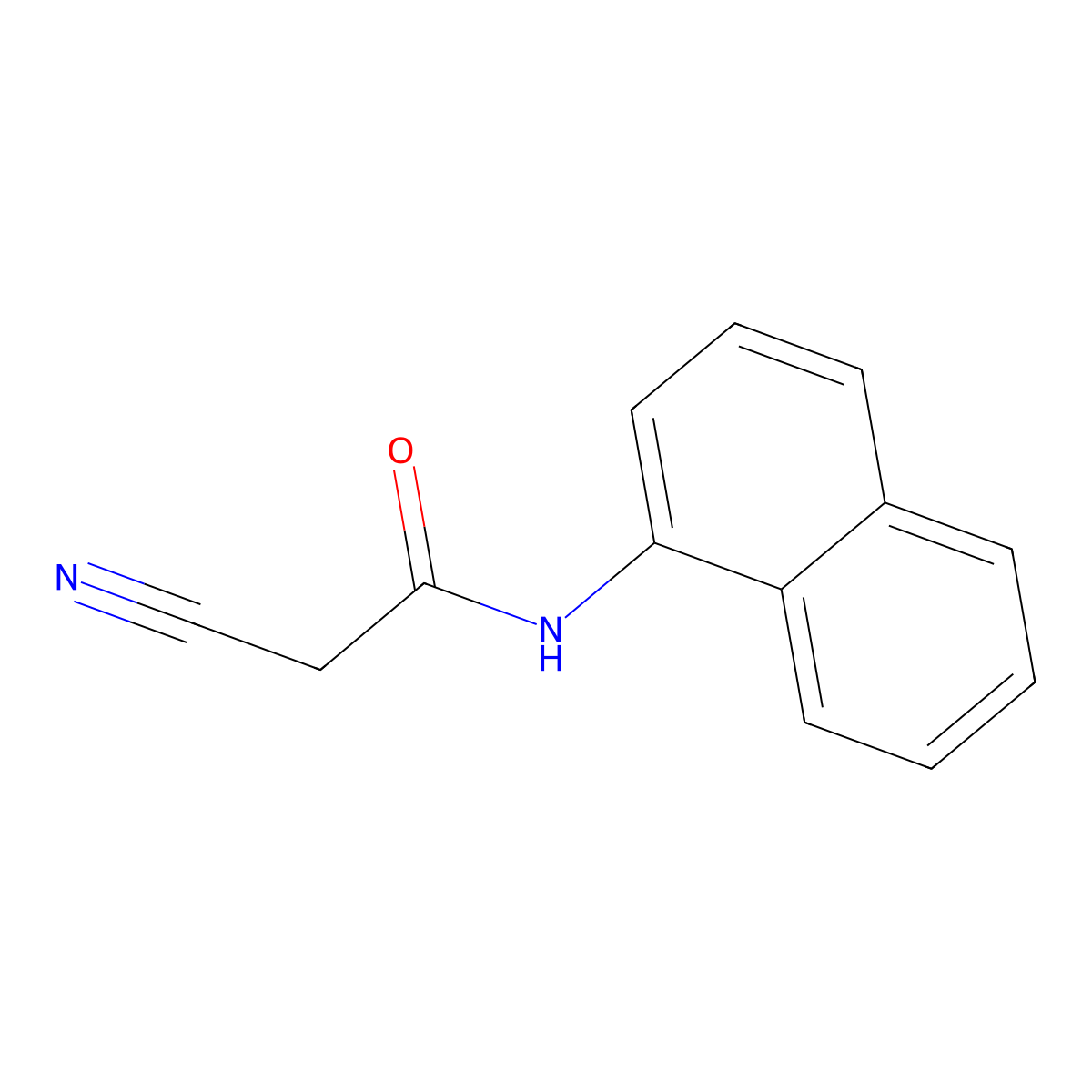 2-cyano-N-1-naphthylacetamide molecular structure, CAS 22302-63-2