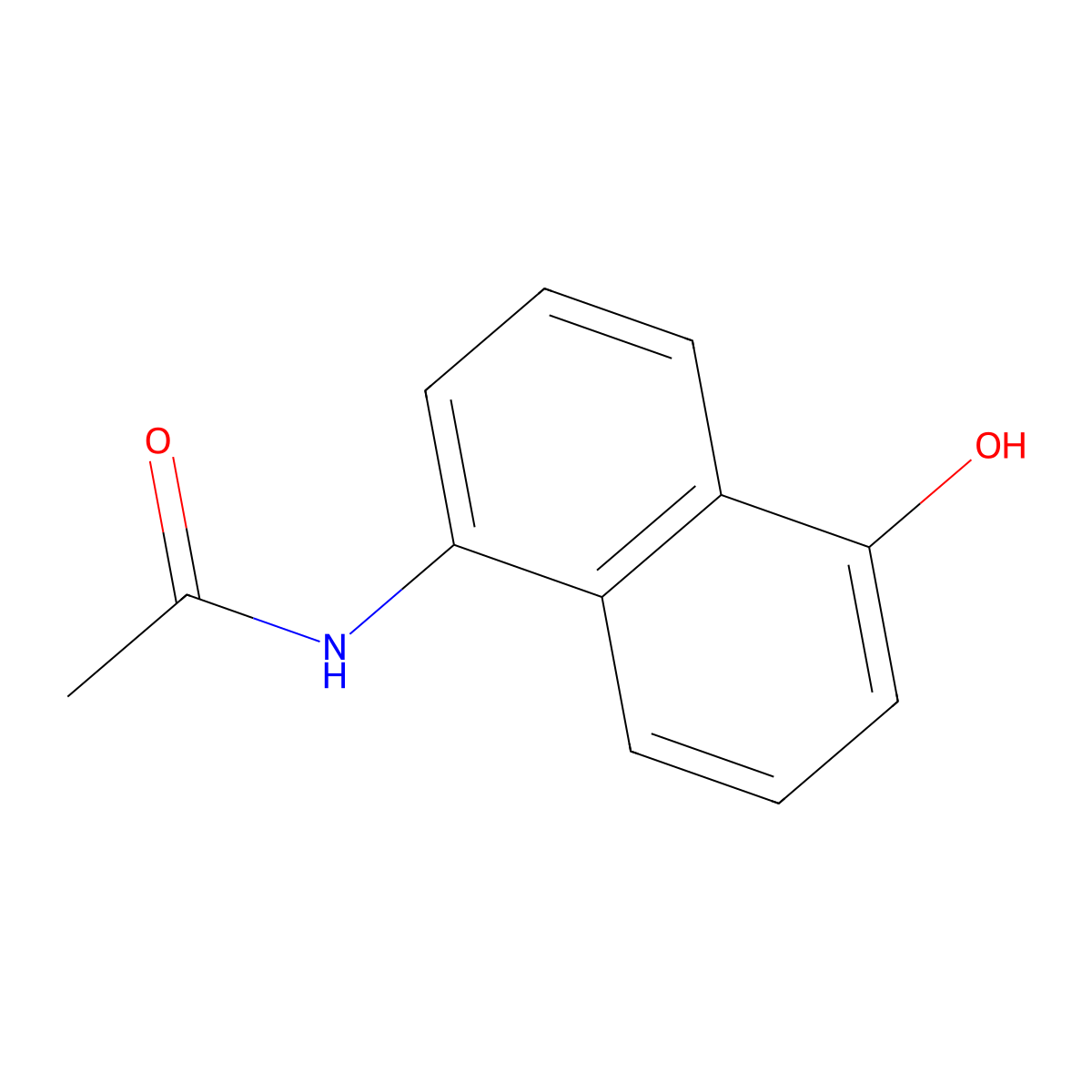 Acetamide, N-(5-hydroxy-1-naphthalenyl)- molecular structure, CAS 22302-65-4