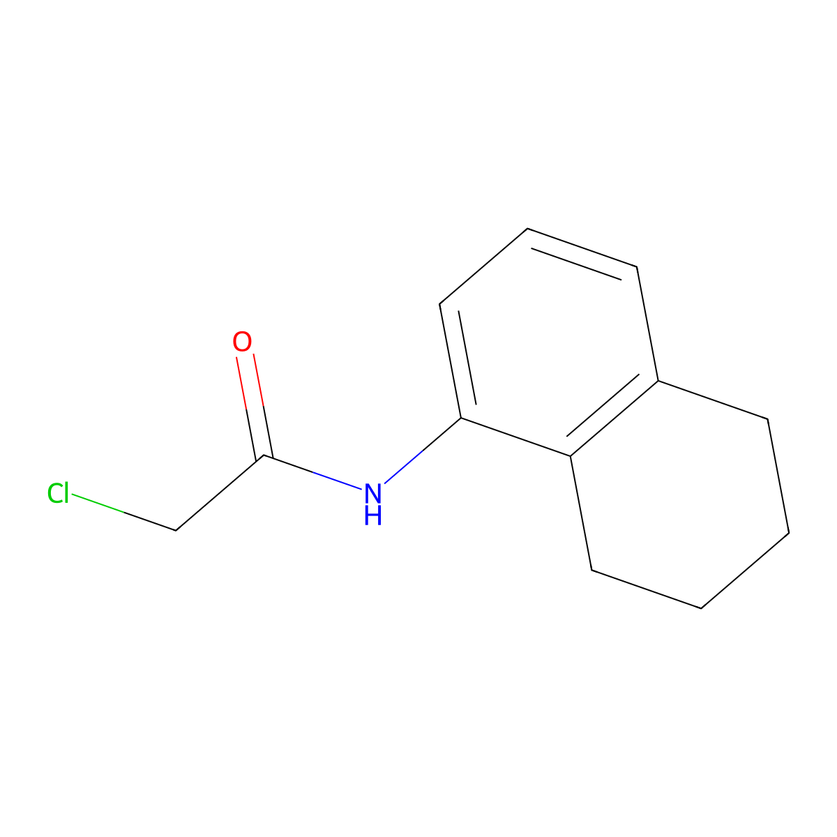 2-chloro-N-(5,6,7,8-tetrahydronaphthalen-1-yl)acetamide molecular structure, CAS 22302-73-4