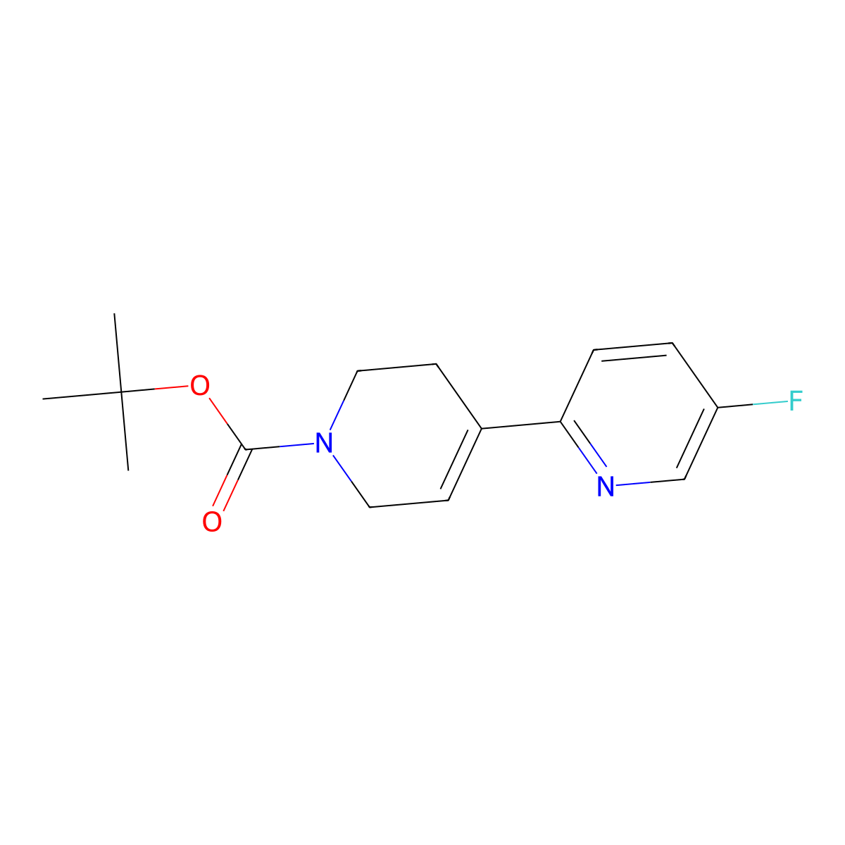 5-Fluoro-3',6'-dihydro-[2,4'-bipyridine]-1'(2'h)-carboxylic acid 1,1-dimethylethyl ester molecular structure, CAS 2230200-32-3