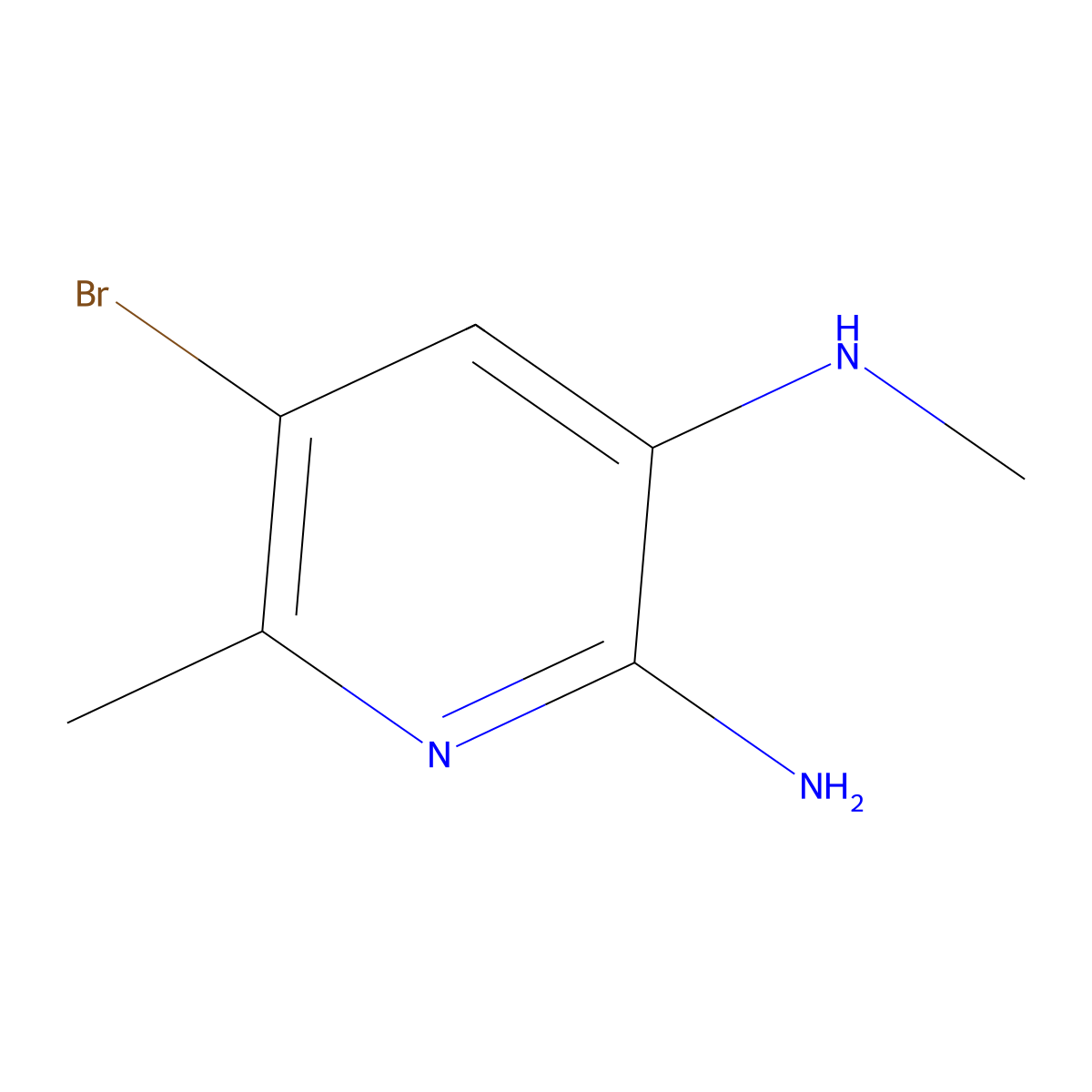 5-Bromo-N3,6-dimethylpyridine-2,3-diamine molecular structure, CAS 2230200-86-7