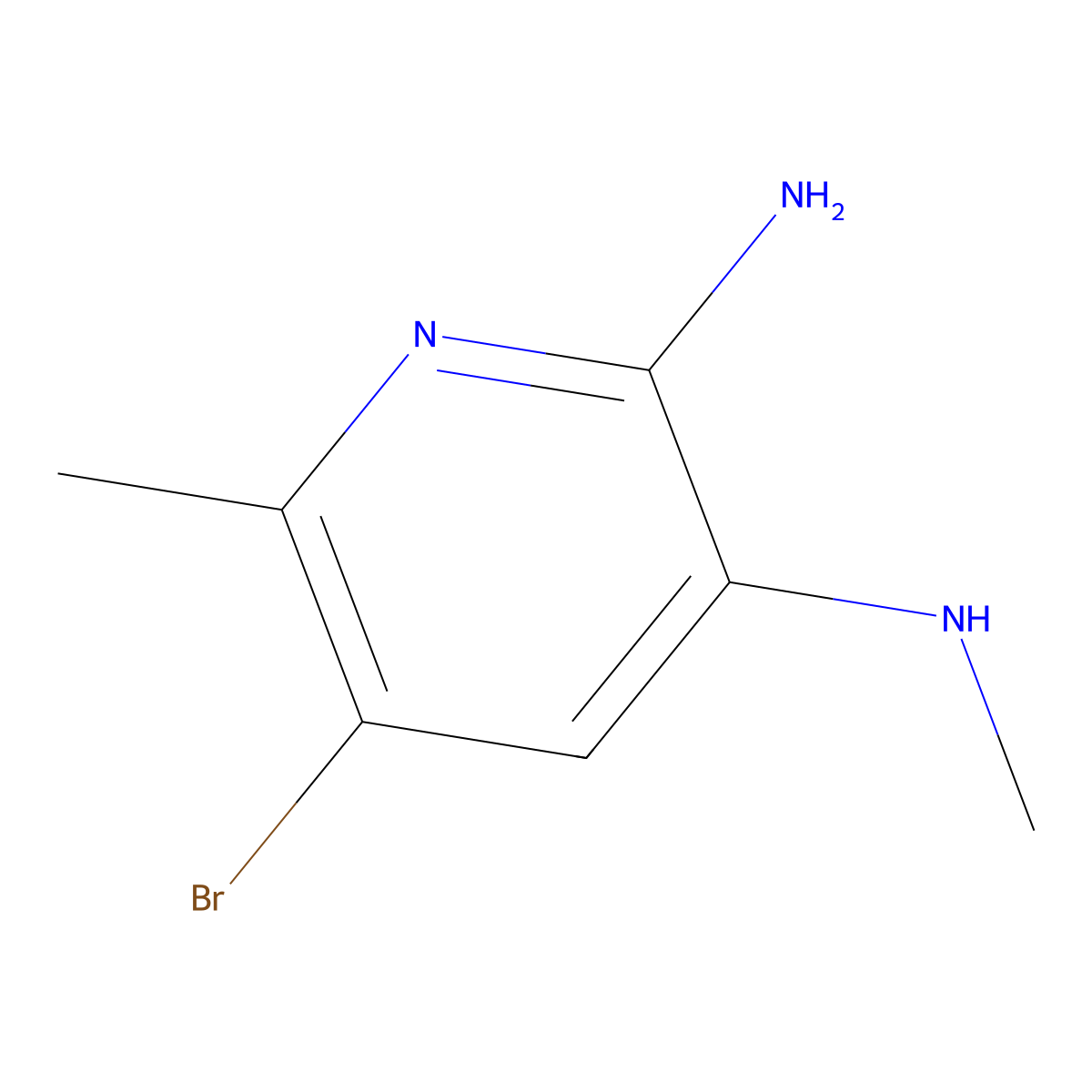 5-Bromo-N3,6-dimethylpyridine-2,3-diamine molecular structure, CAS 2230200-86-7