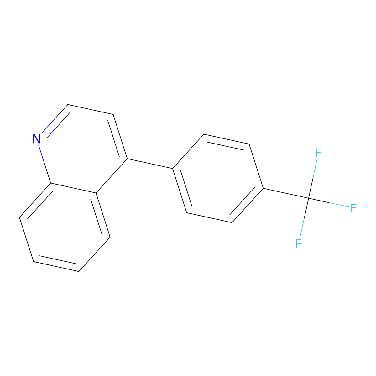 4-(4-(Trifluoromethyl)phenyl)quinoline molecular structure, CAS 2230245-31-3