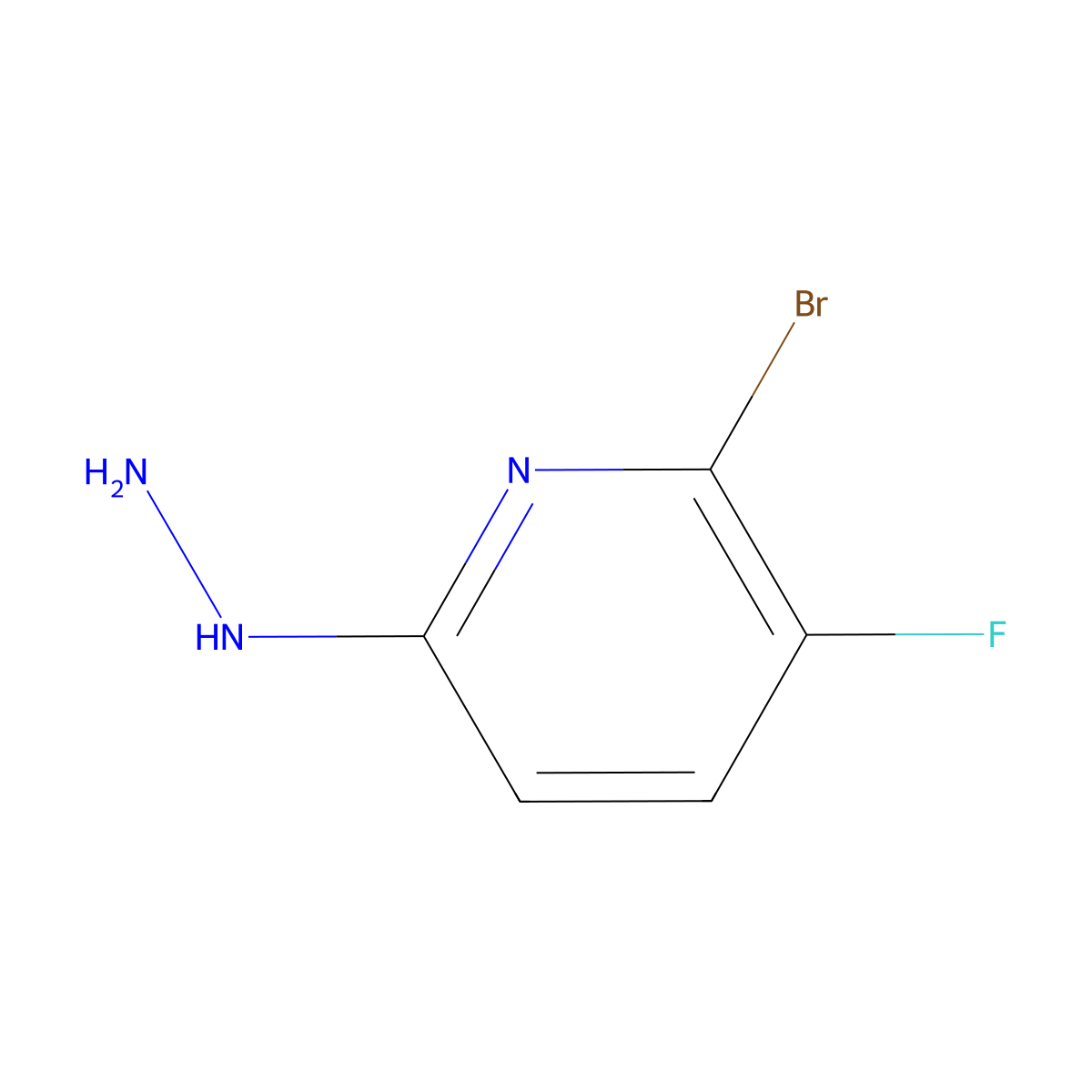 6-Bromo-5-fluoro-2-hydrazinylidene-1,2-dihydropyridine molecular structure, CAS 2230279-82-8