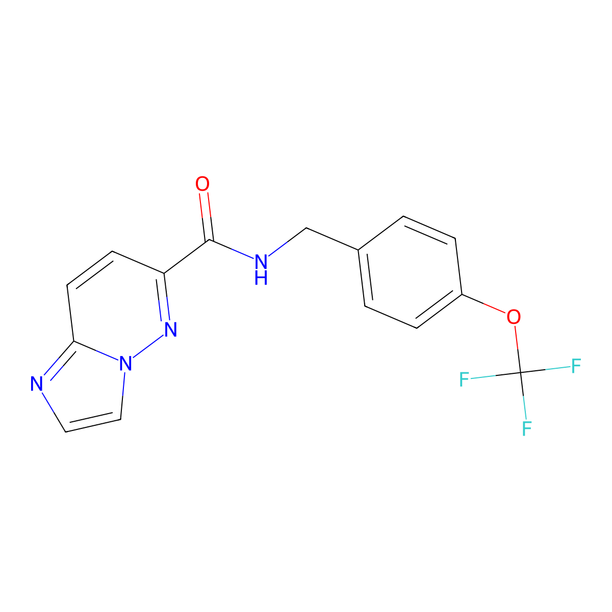 N-{[4-(trifluoromethoxy)phenyl]methyl}imidazo[1,2-b]pyridazine-6-carboxamide molecular structure, CAS 2230296-49-6