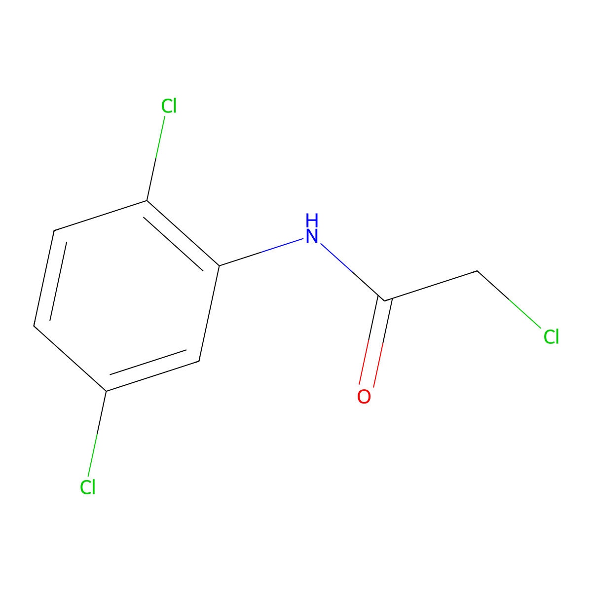 2-chloro-N-(2,5-dichlorophenyl)acetamide molecular structure, CAS 22303-26-0