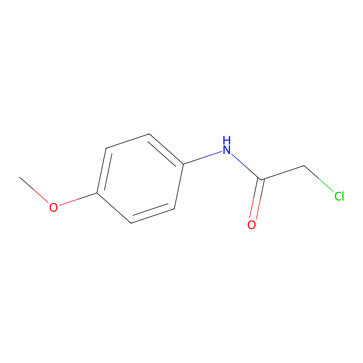 2-Chloro-N-(4-methoxyphenyl)acetamide molecular structure, CAS 22303-36-2
