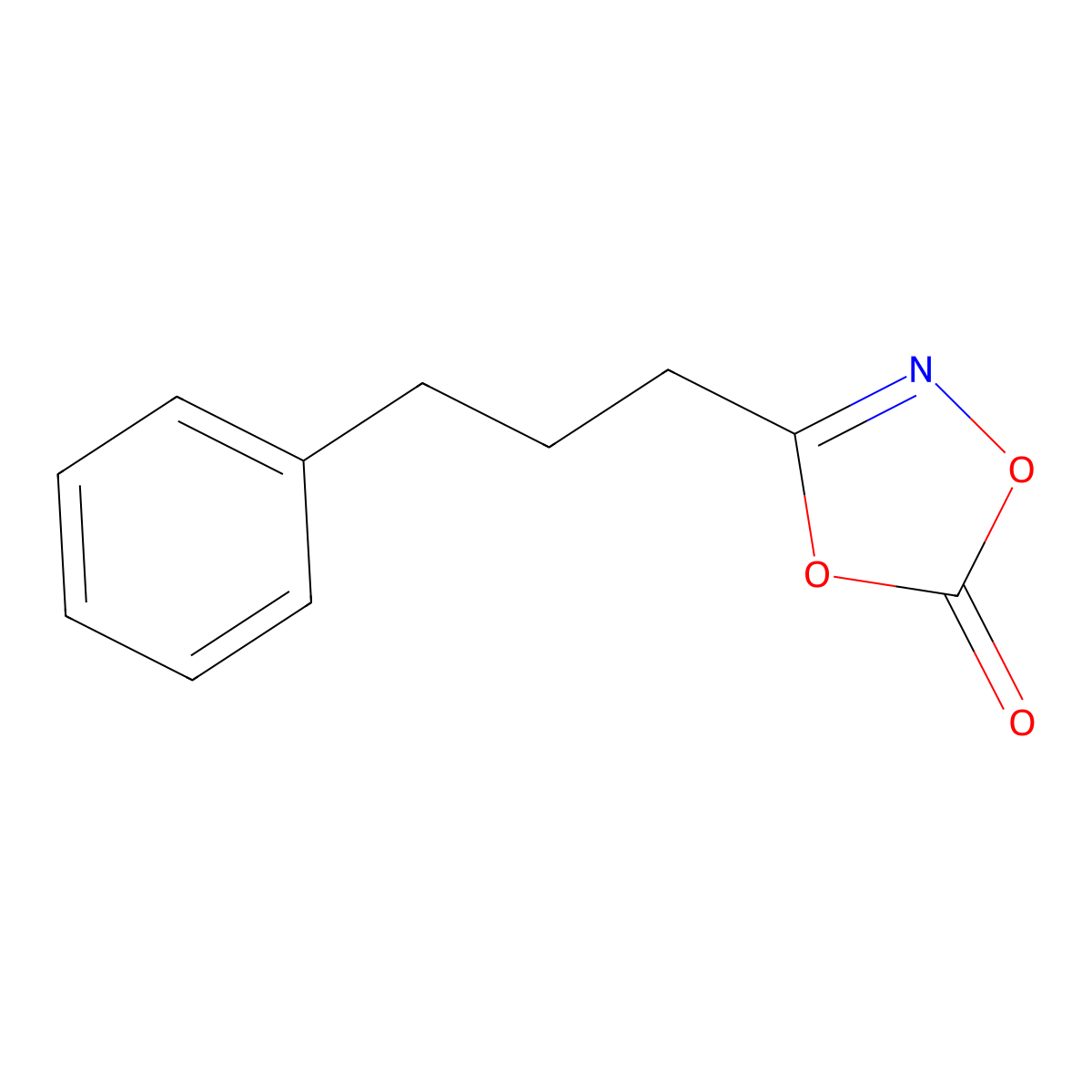 3-(3-Phenylpropyl)-1,4,2-dioxazol-5-one molecular structure, CAS 2230303-37-2