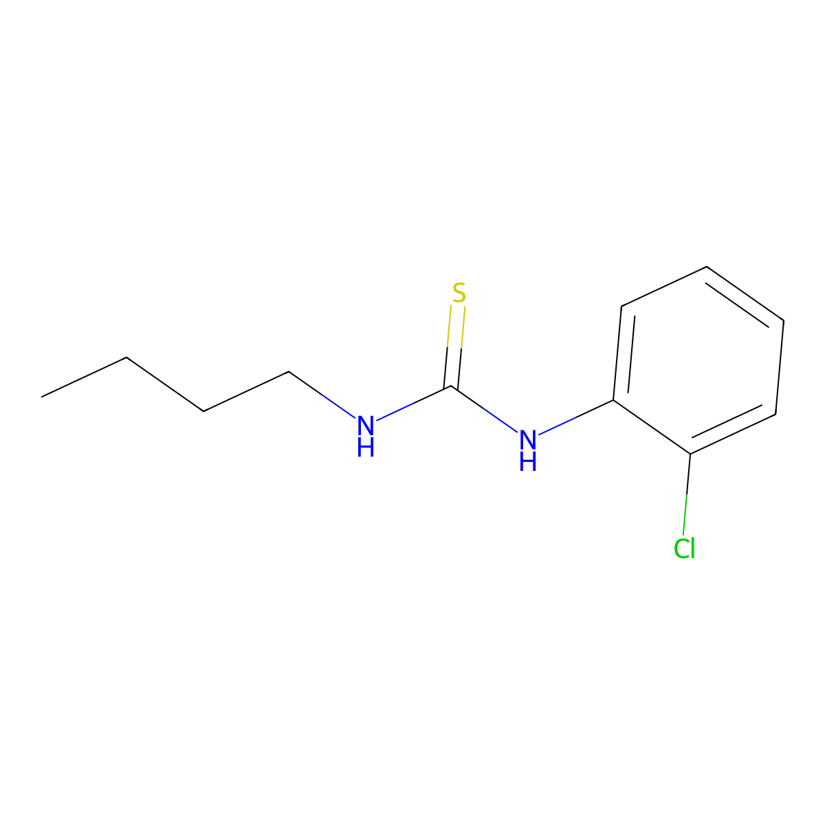1-Butyl-3-(2-chlorophenyl)thiourea molecular structure, CAS 22304-44-5