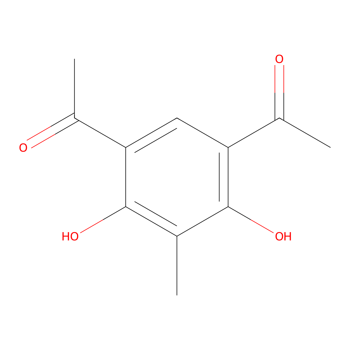 1,5-Diacetyl-2,4-dihydroxy-3-methylbenzene molecular structure, CAS 22304-66-1
