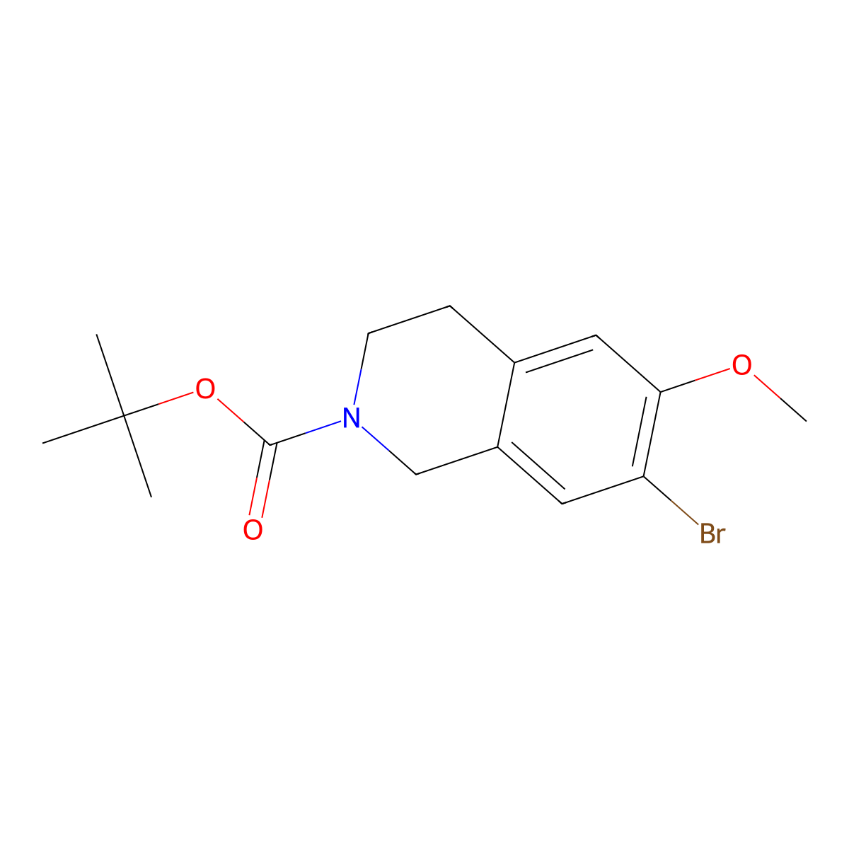 tert-Butyl 7-bromo-6-methoxy-3,4-dihydroisoquinoline-2(1H)-carboxylate molecular structure, CAS 2230475-22-4