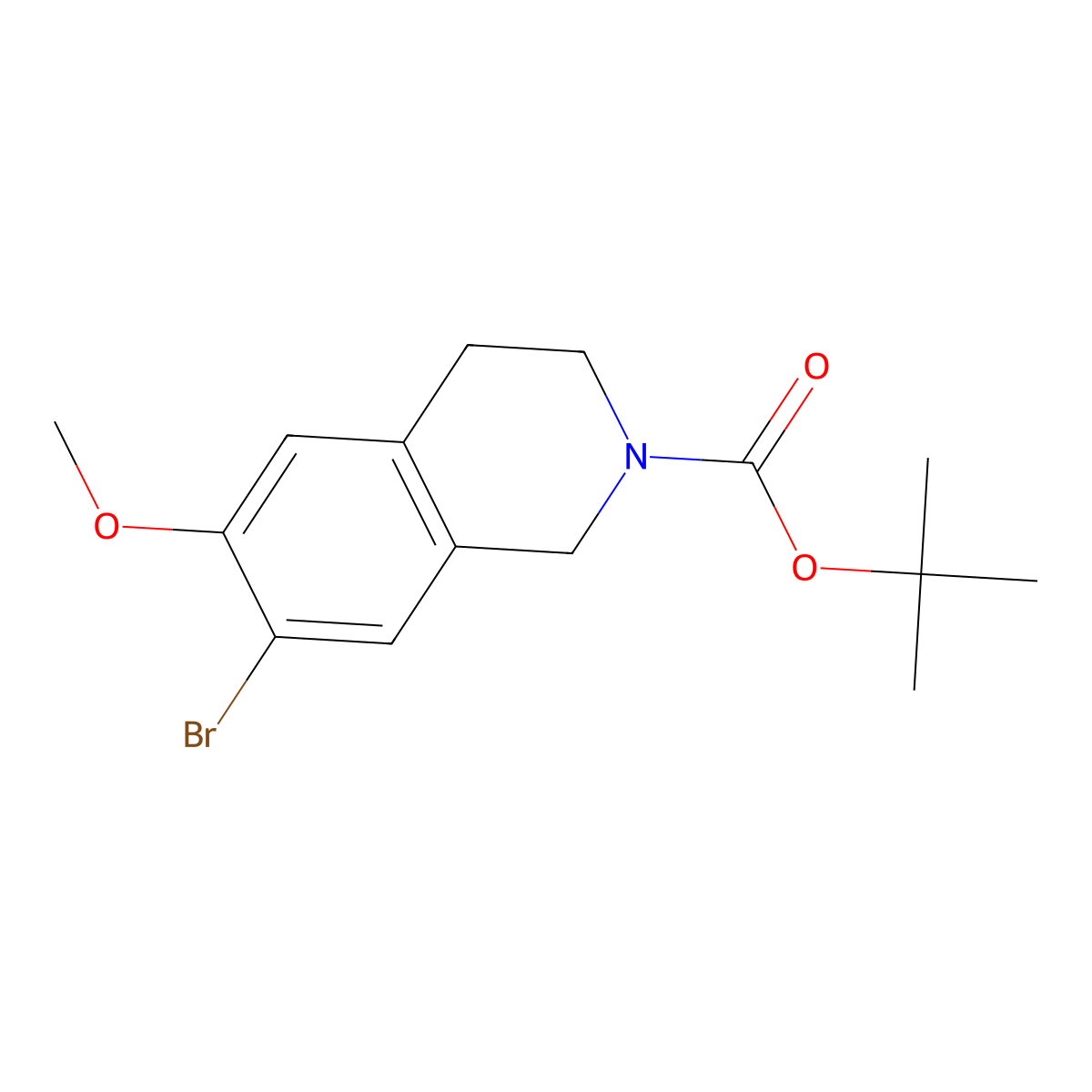 tert-Butyl 7-bromo-6-methoxy-3,4-dihydroisoquinoline-2(1H)-carboxylate molecular structure, CAS 2230475-22-4