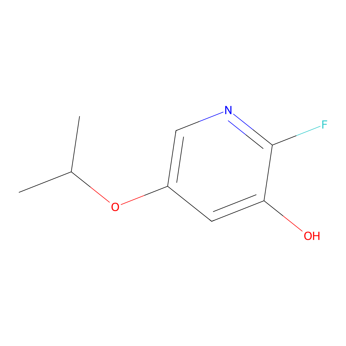 2-Fluoro-5-isopropoxypyridin-3-ol molecular structure, CAS 2230481-22-6