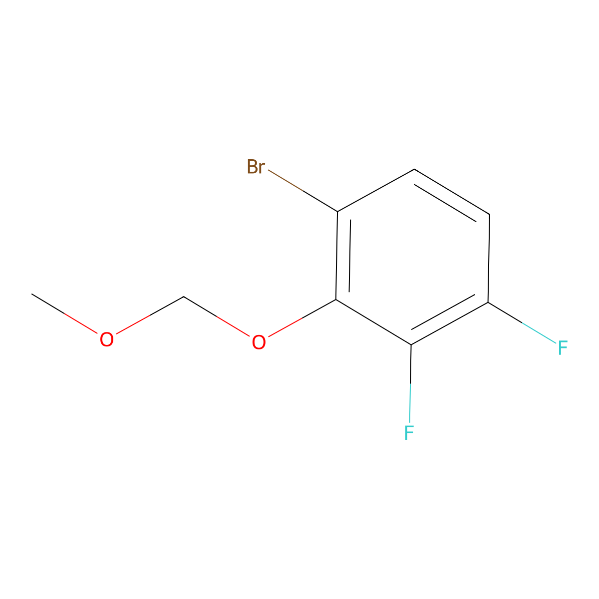 4-Bromo-1,2-difluoro-3-(methoxymethoxy)benzene molecular structure, CAS 2230481-24-8