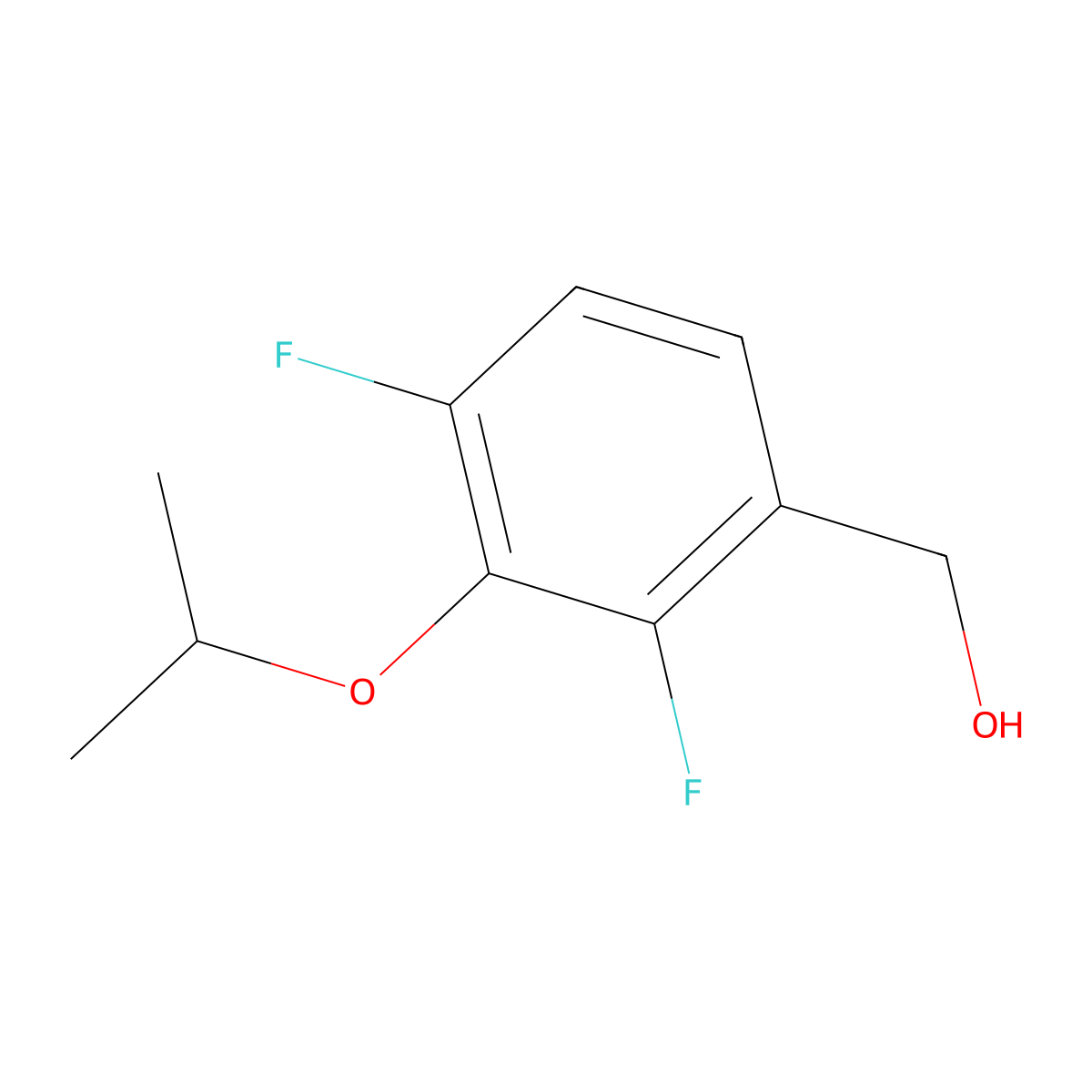 [2,4-Difluoro-3-(propan-2-yloxy)phenyl]methanol molecular structure, CAS 2230481-25-9