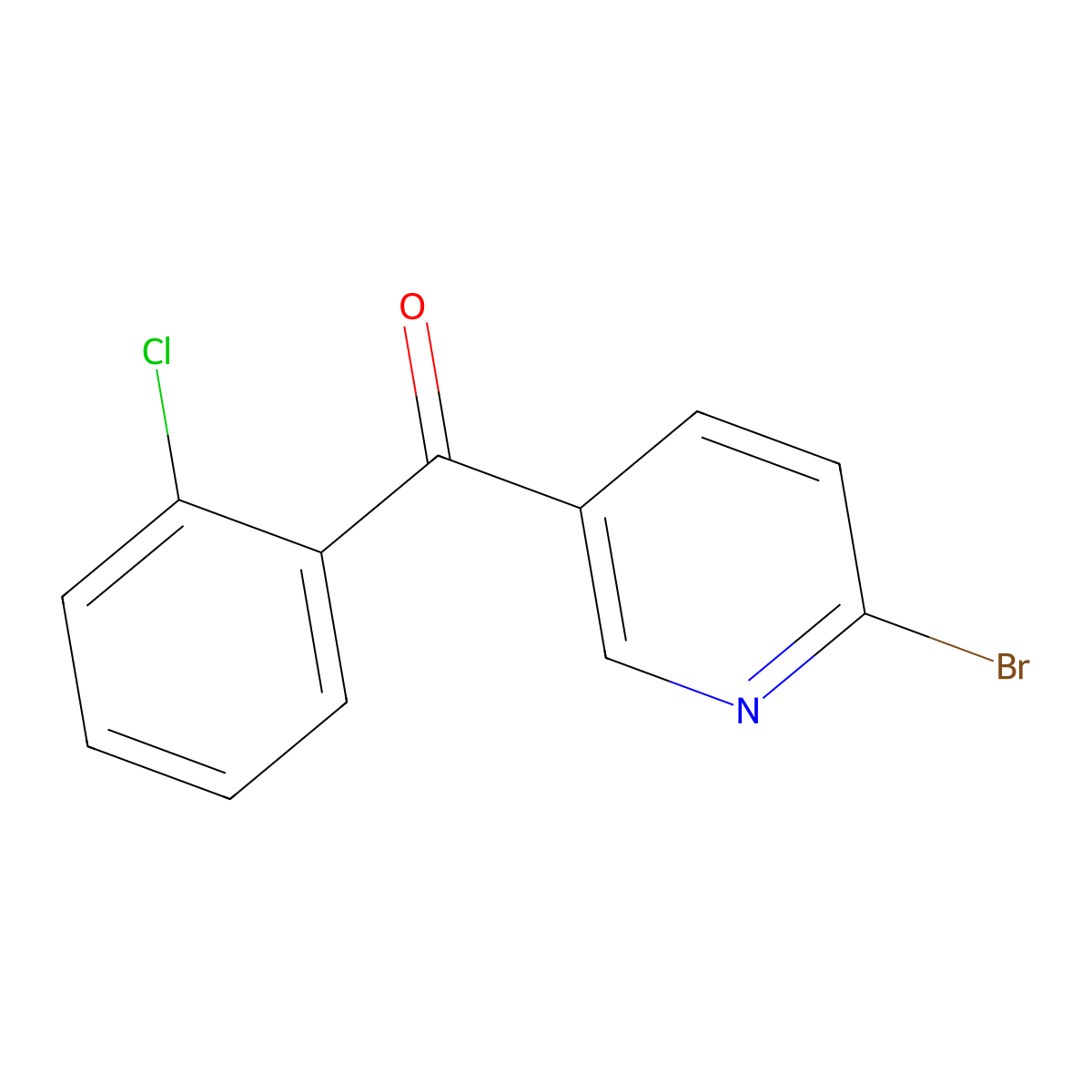 (6-Bromopyridin-3-yl)(2-chlorophenyl)methanone molecular structure, CAS 2230490-54-5