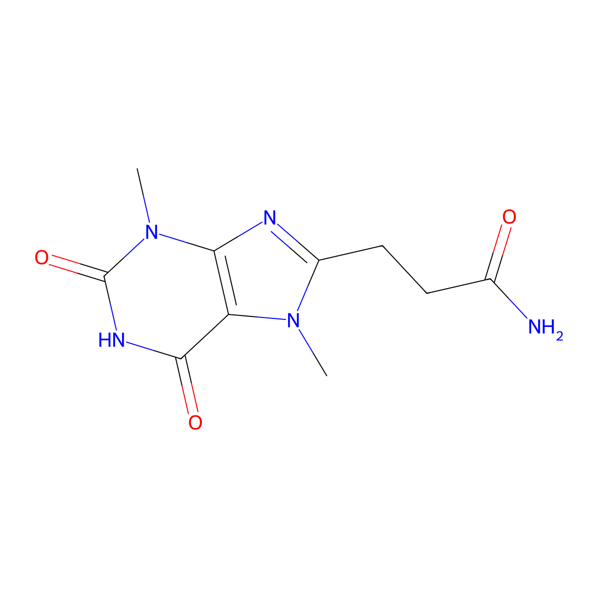 8-Caffeine-propionamide molecular structure, CAS 22305-69-7