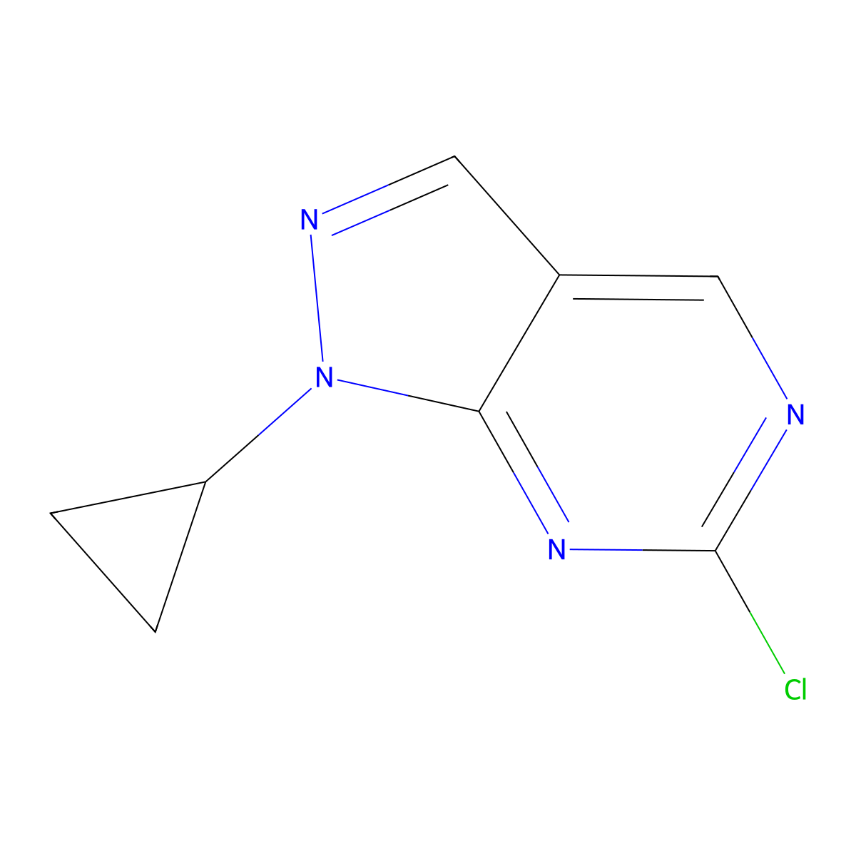 6-Chloro-1-cyclopropyl-1H-pyrazolo[3,4-d]pyrimidine molecular structure, CAS 2230521-69-2