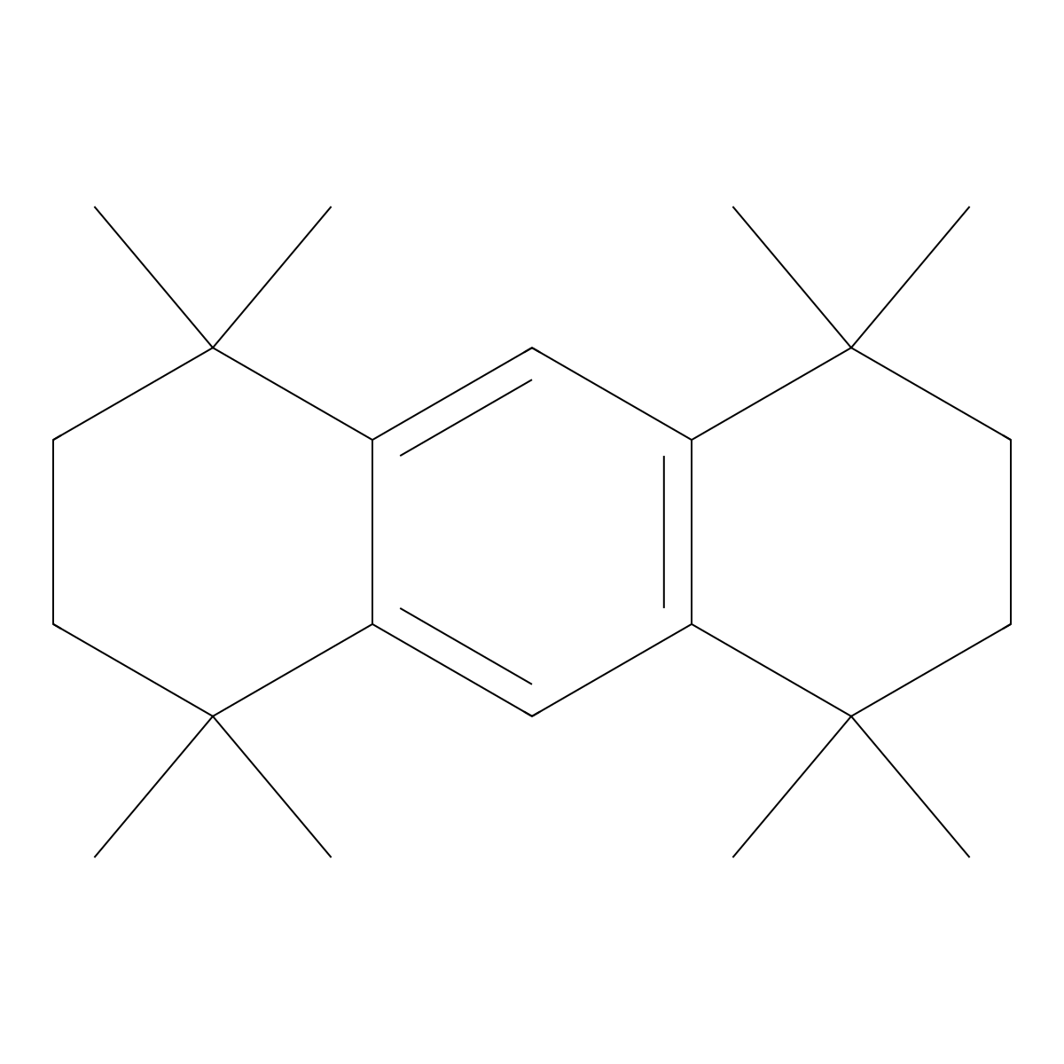 1,1,4,4,5,5,8,8-Octamethyl-1,2,3,4,5,6,7,8-octahydroanthracene molecular structure, CAS 22306-30-5