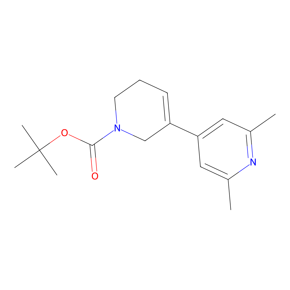 5,6-Dihydro-2',6'-dimethyl-[3,4'-bipyridine]-1(2h)-carboxylic acid 1,1-dimethylethyl ester molecular structure, CAS 2230600-83-4