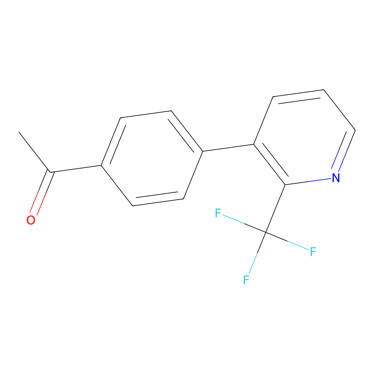 1-[4-[2-(Trifluoromethyl)-3-pyridinyl]phenyl]ethanone molecular structure, CAS 2230612-61-8